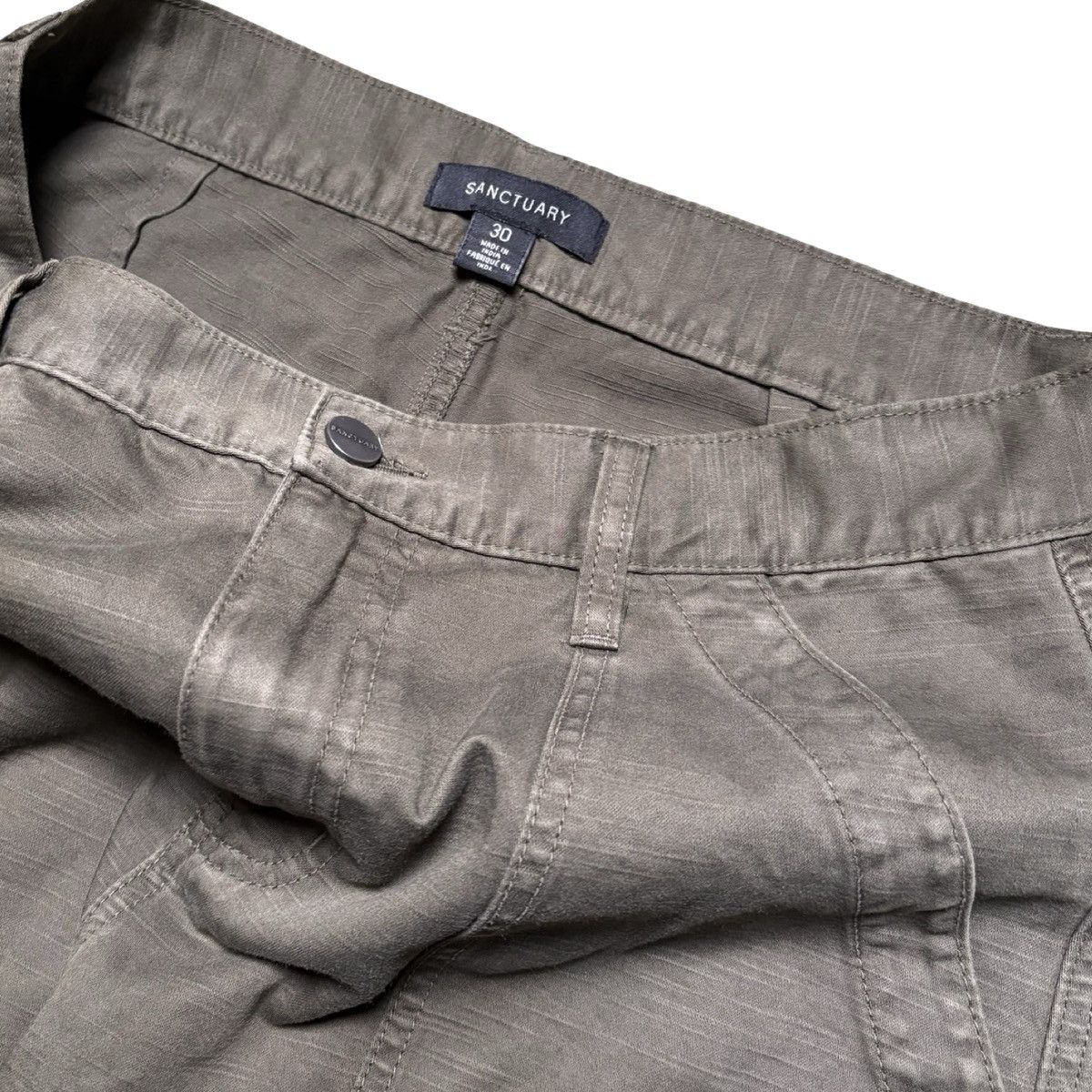 Anthropologie Anthropologie Sanctuary Military Fatigue Style Pants Olive Size 30" / US 8 / IT 44 - 2 Thumbnail