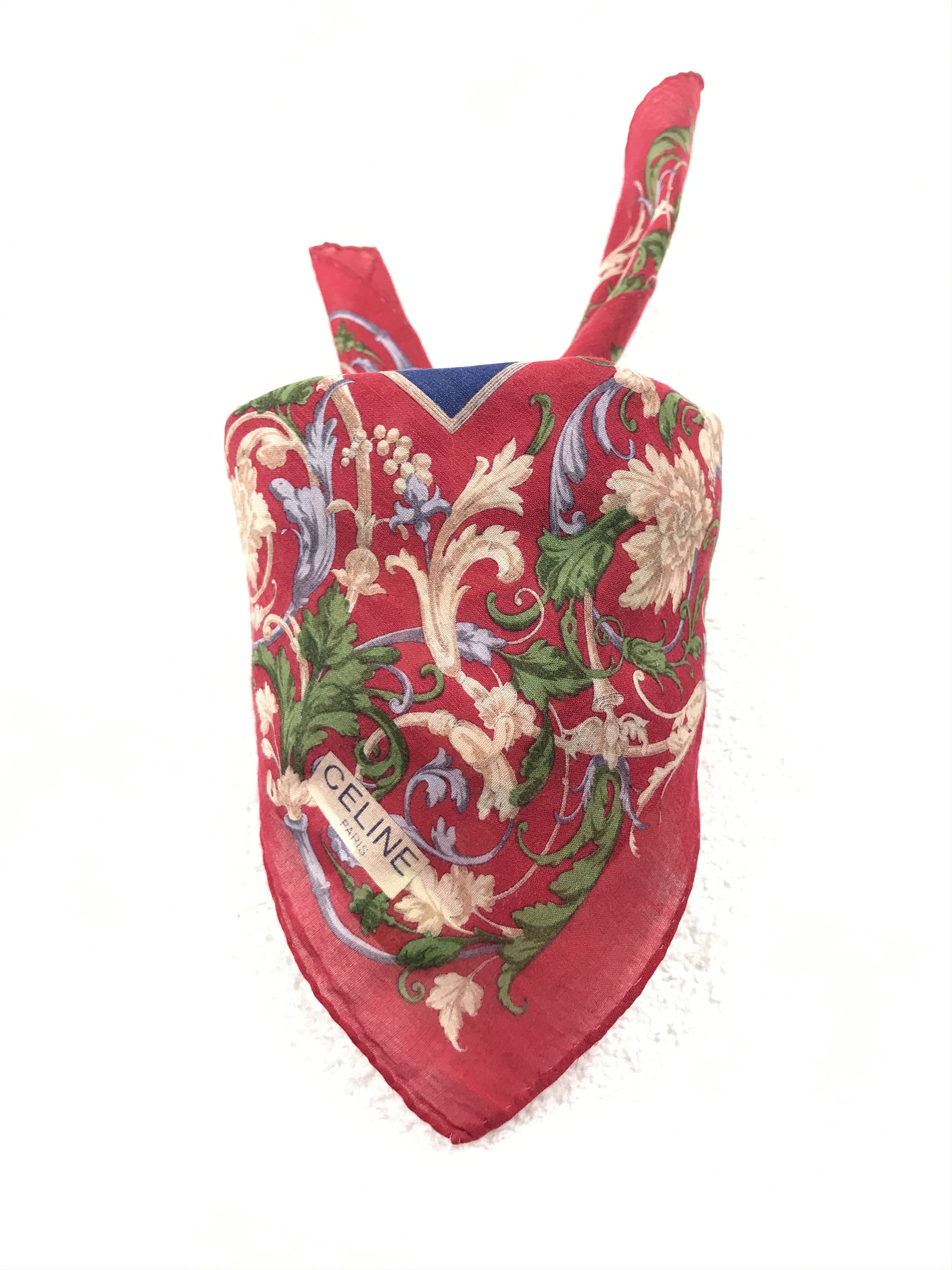 Celine × Vintage Vintage Celine Bandana Neckerchief Handkerchief Size ONE SIZE - 3 Thumbnail
