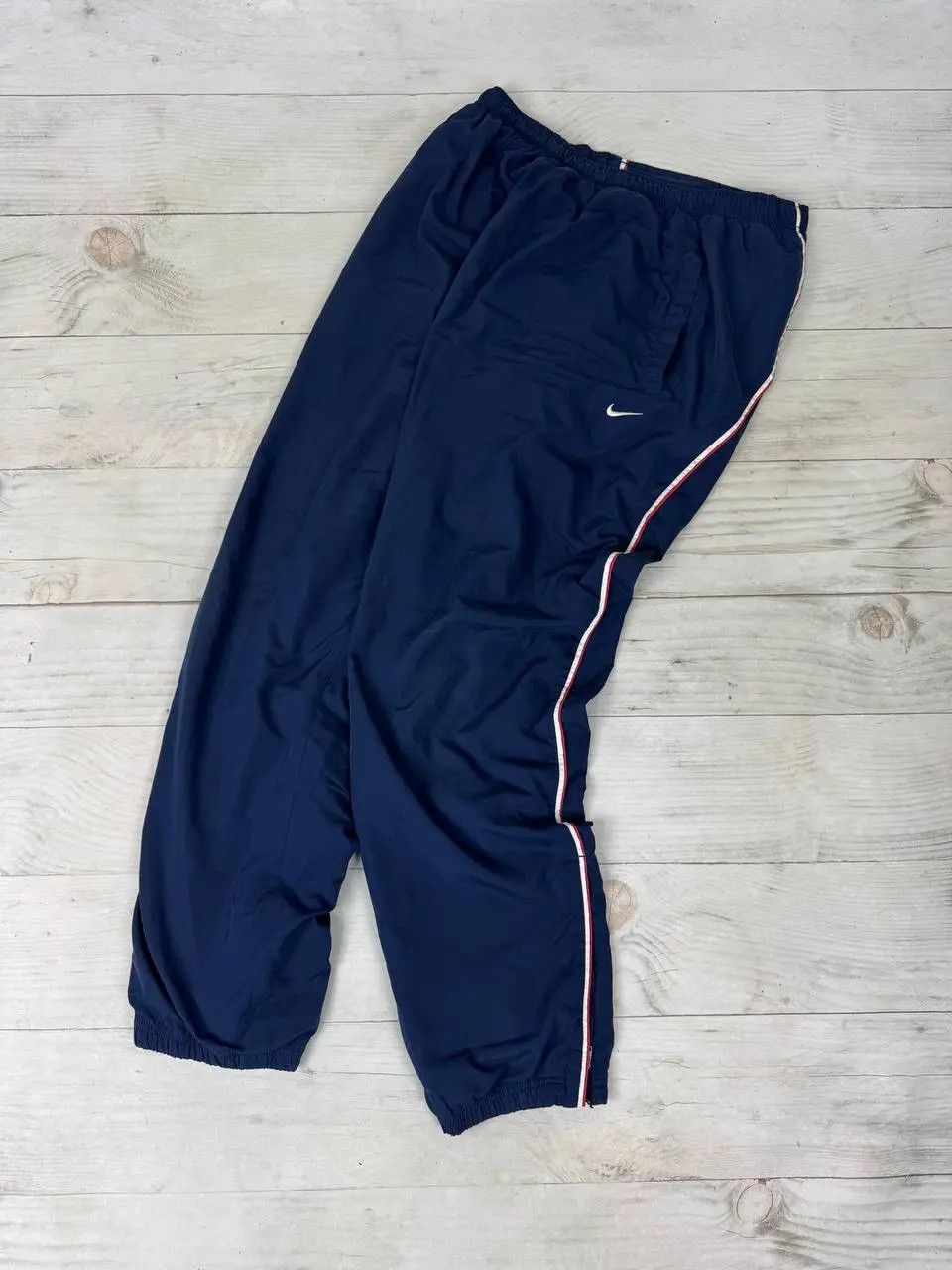 Nike Vintage Nike Track Pants Track 00s Swoosh Striped Nylon Y2K Size US 32 / EU 48 - 1 Thumbnail