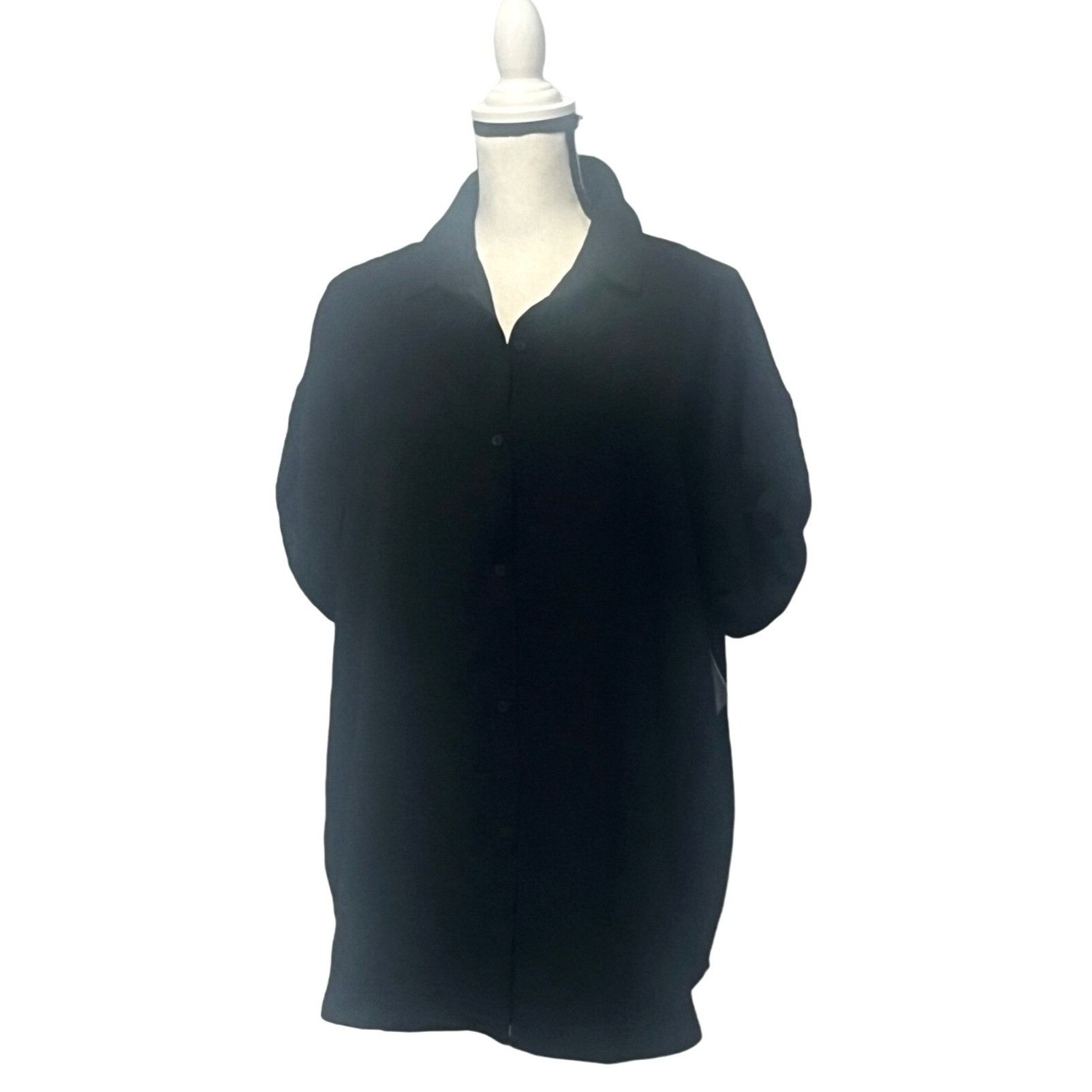 Other Treasure & Bond Button-up Tunic Shirt In Black, Sz. XS Size XS / US 0-2 / IT 36-38 - 2 Thumbnail