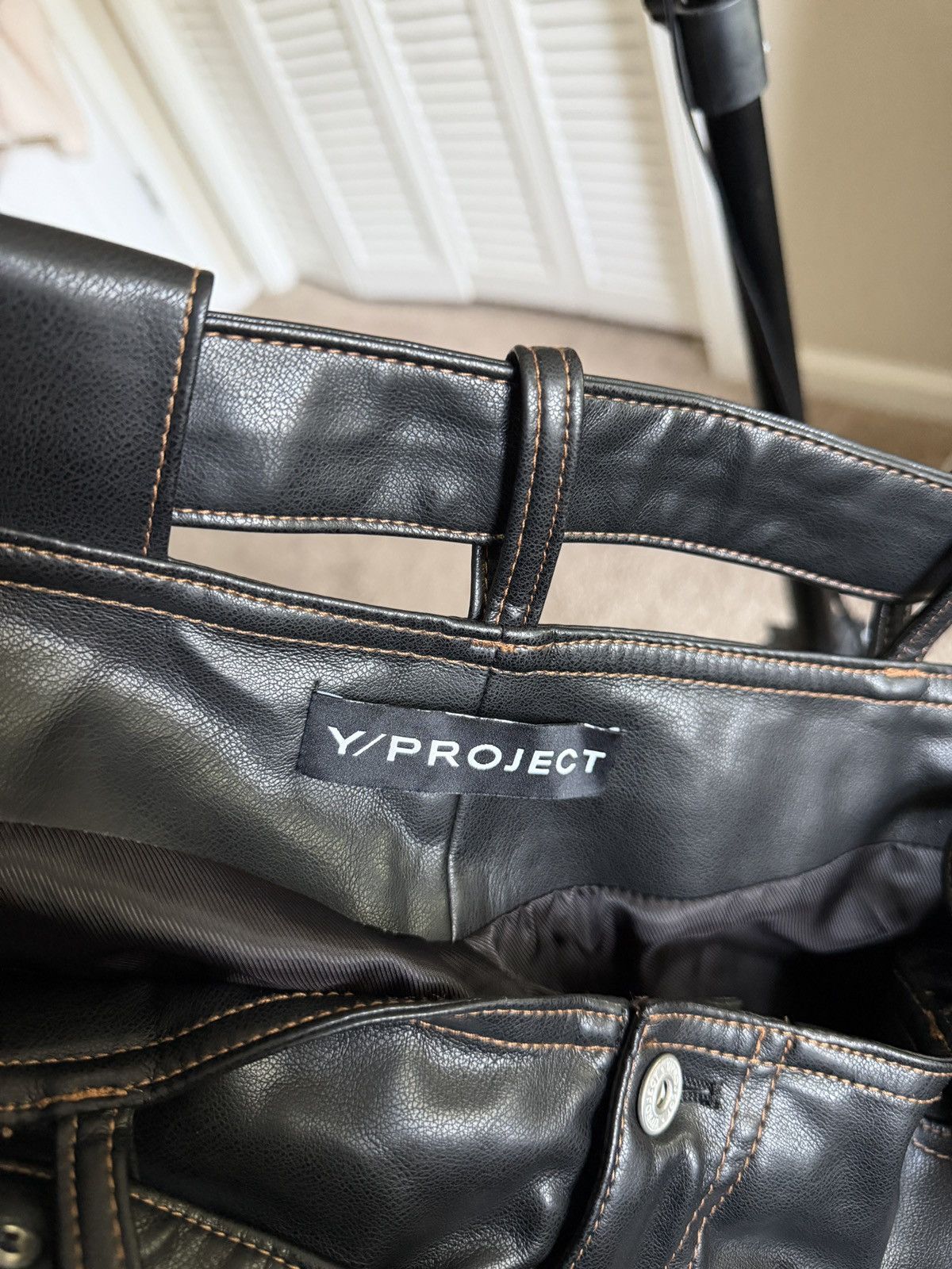 Y/Project Y Project faux leather Y belt pants Size US 36 / EU 52 - 6 Thumbnail
