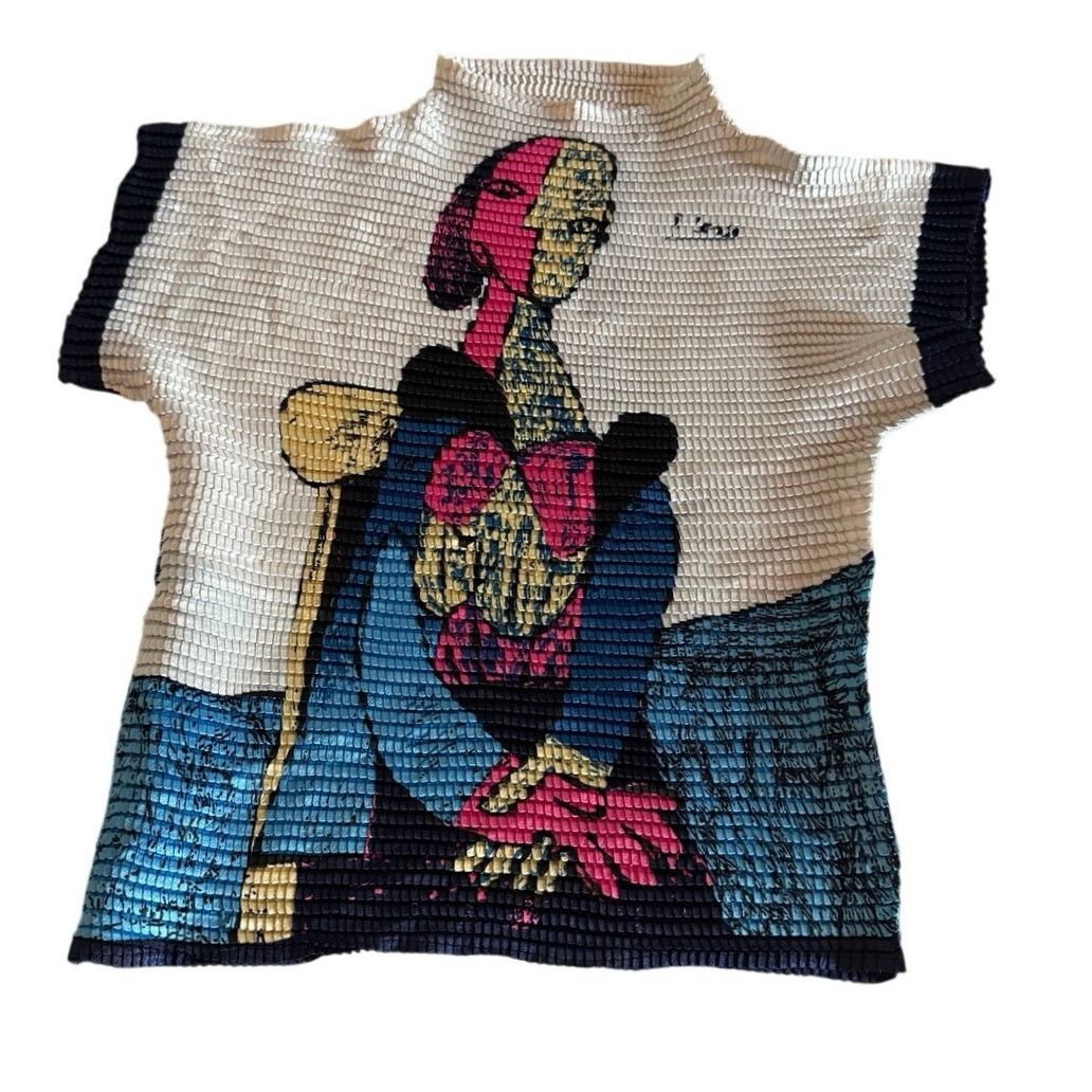 Other 90s Vintage VALENTINA Picasso Crinkle Top, One Size Size ONE SIZE - 3 Thumbnail