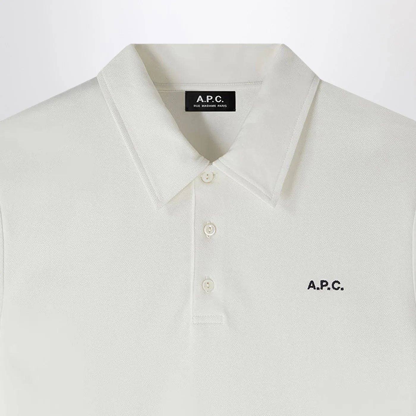 A.P.C. o1d2blof0426 Logo Polo Shirt in White Size US L / EU 52-54 / 3 - 2 Thumbnail