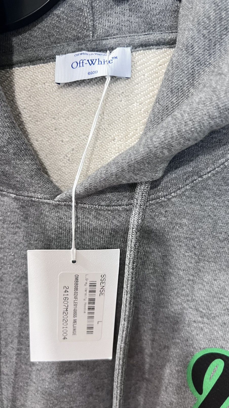 Off-White New Gray Varsity Hoodie by Off-White Size Large Size US L / EU 52-54 / 3 - 7 Thumbnail
