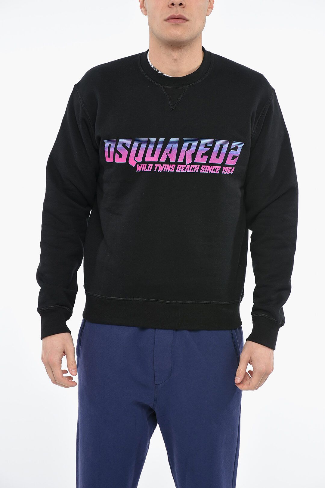image of Dsquared2 Og1Mm0424 Surf Hoodie Sweatshirt In Black, Men's (Size Medium)