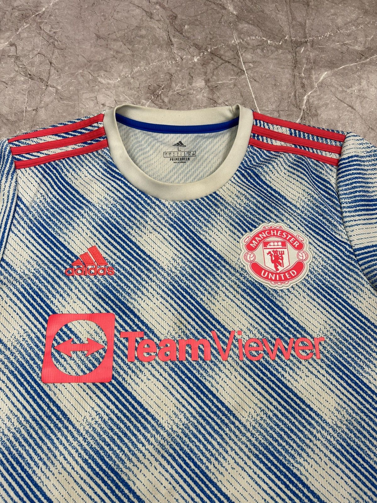 Adidas Adidas Manchester United 2021 2022 Away Soccer Shirt Jersey Size US L / EU 52-54 / 3 - 4 Thumbnail