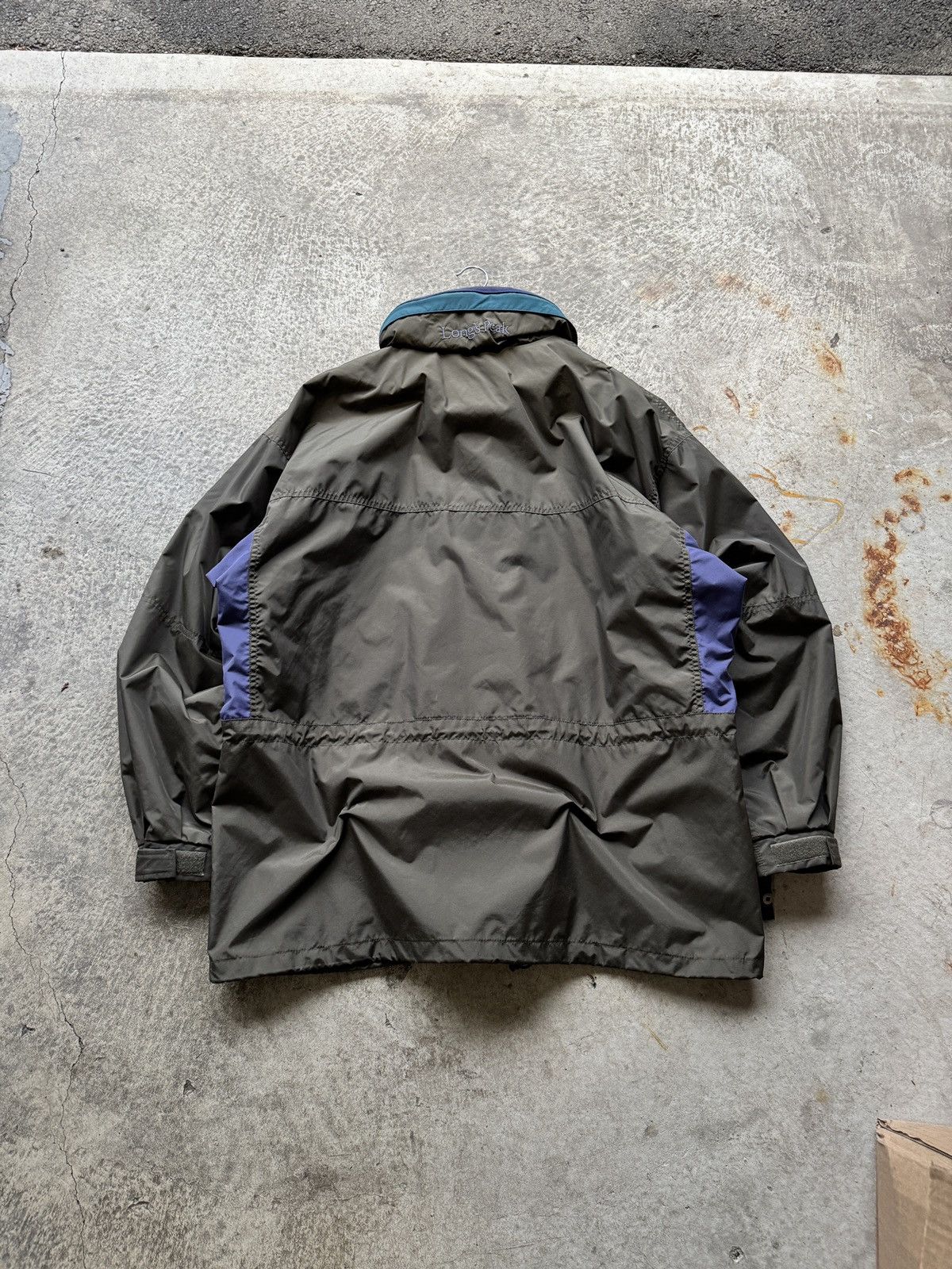 Columbia × Japanese Brand Vintage Y2K Columbia green blue longs peak rain jacket Size US L / EU 52-54 / 3 - 3 Thumbnail