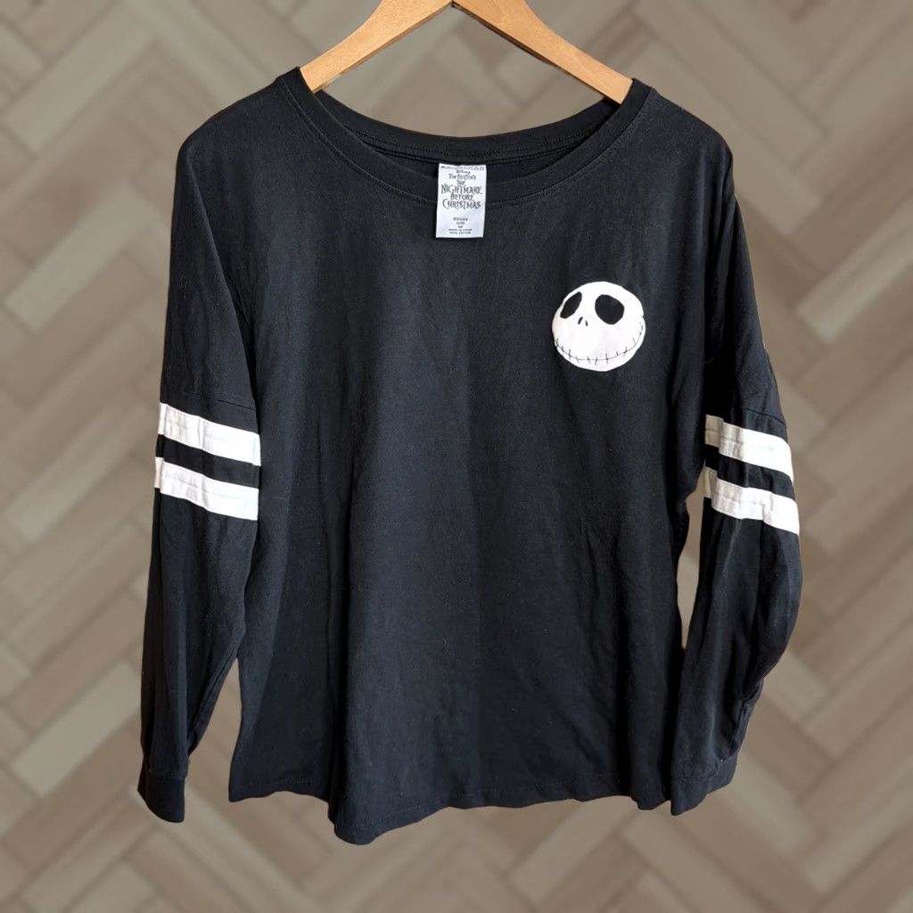 Disney Boxlunch Halloweentown Disney Night Before Christmas Jersey T-Shirt Medium Women Black Size M / US 6-8 / IT 42-44 - 1 Thumbnail