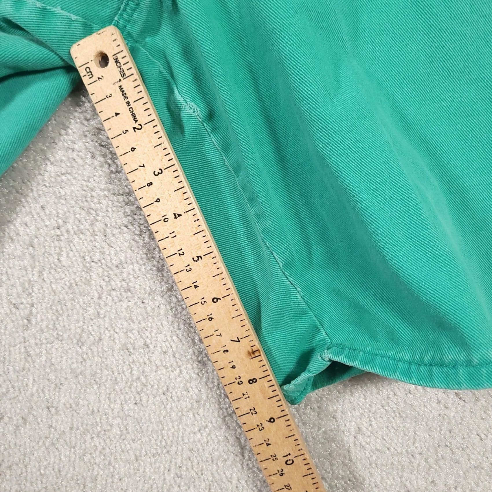 Vintage VINTAGE CHIC Green Denim Mom Shorts Womens 18 High-Waist USA Grunge Size 40" / US 18 - 5 Thumbnail