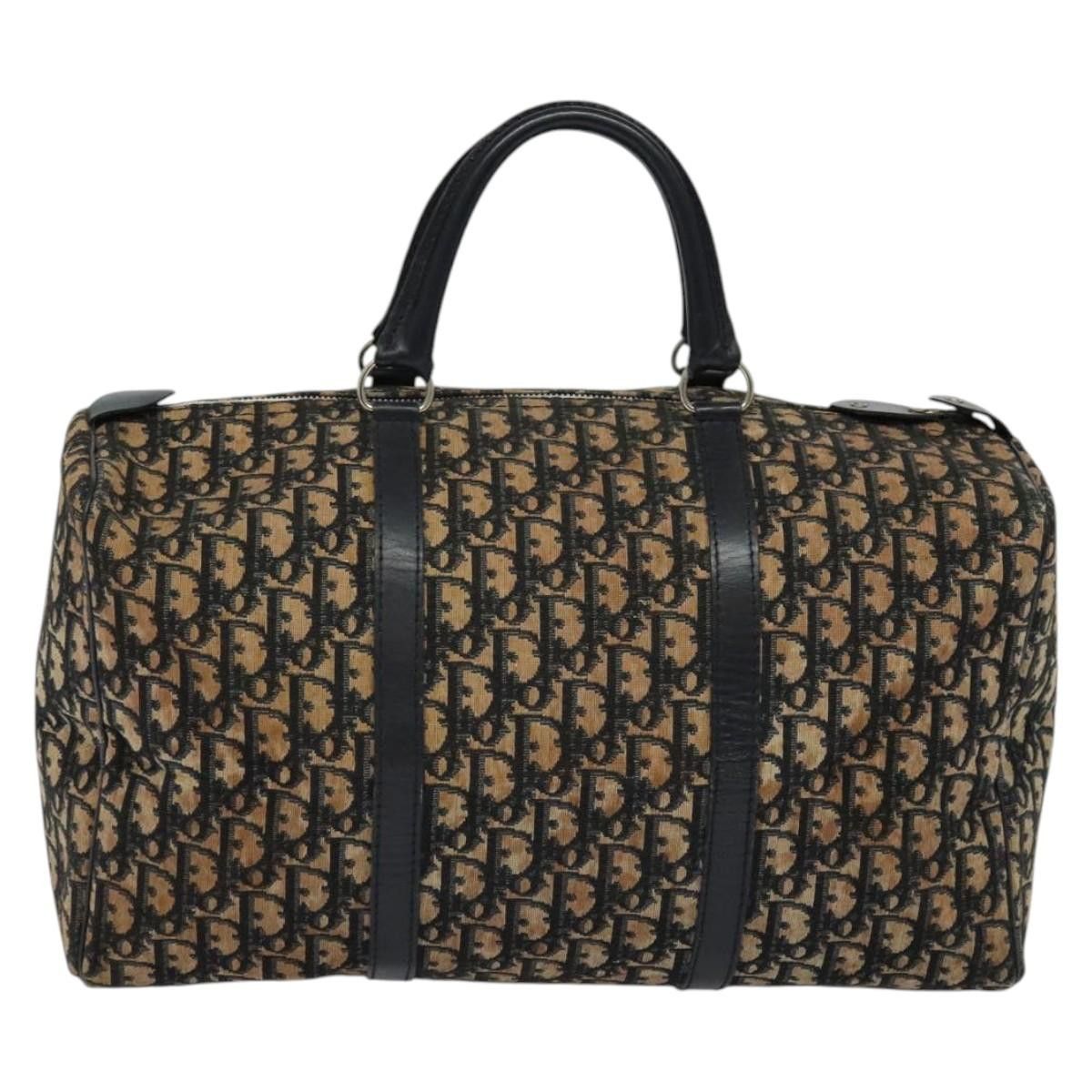 Dior DIOR Trotter Canvas Boston Bag Navy Silver Size ONE SIZE - 3 Thumbnail