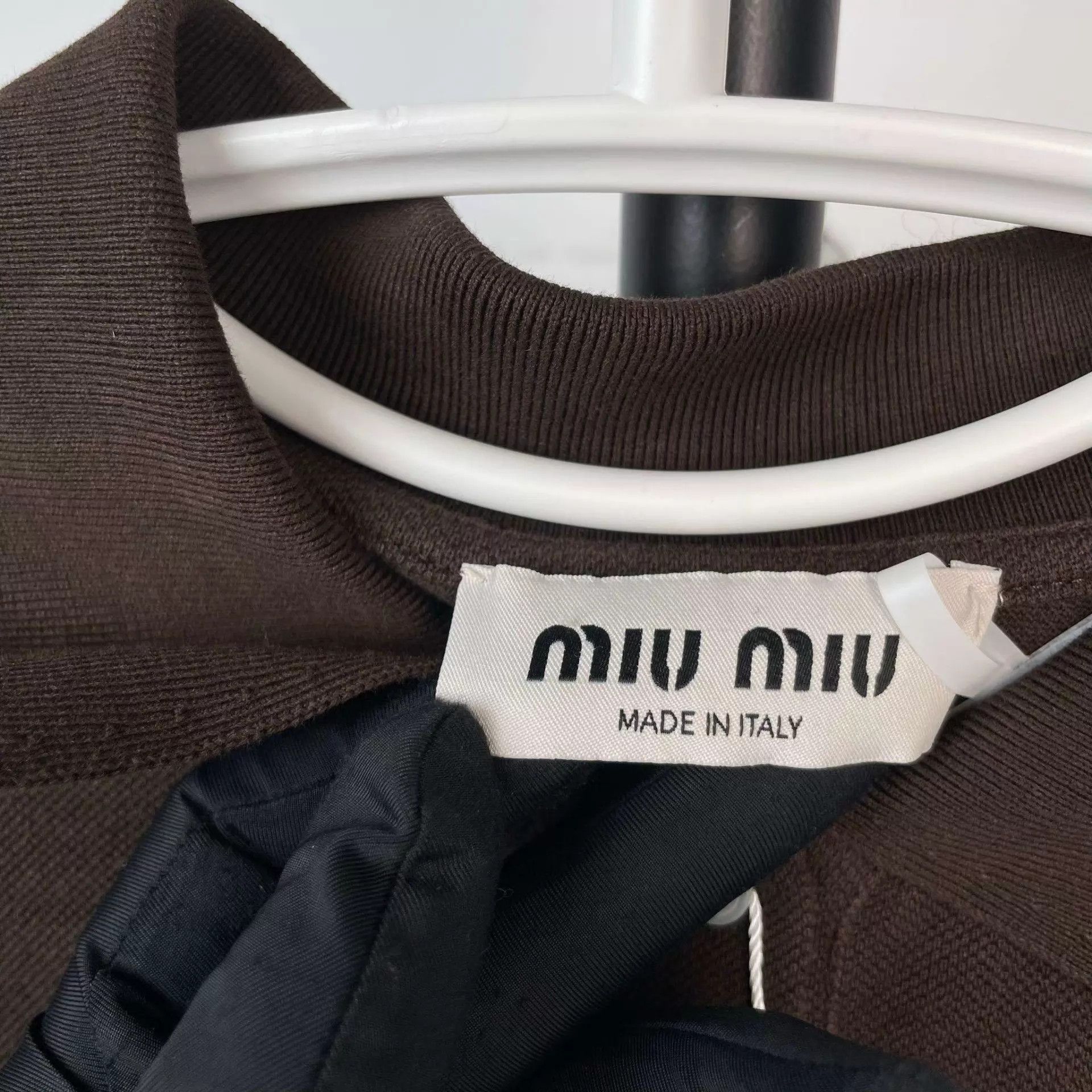 Miu Miu MIU MIU 98 new cotton knit deep brown S polo shirt Size S / US 4 / IT 40 - 4 Thumbnail