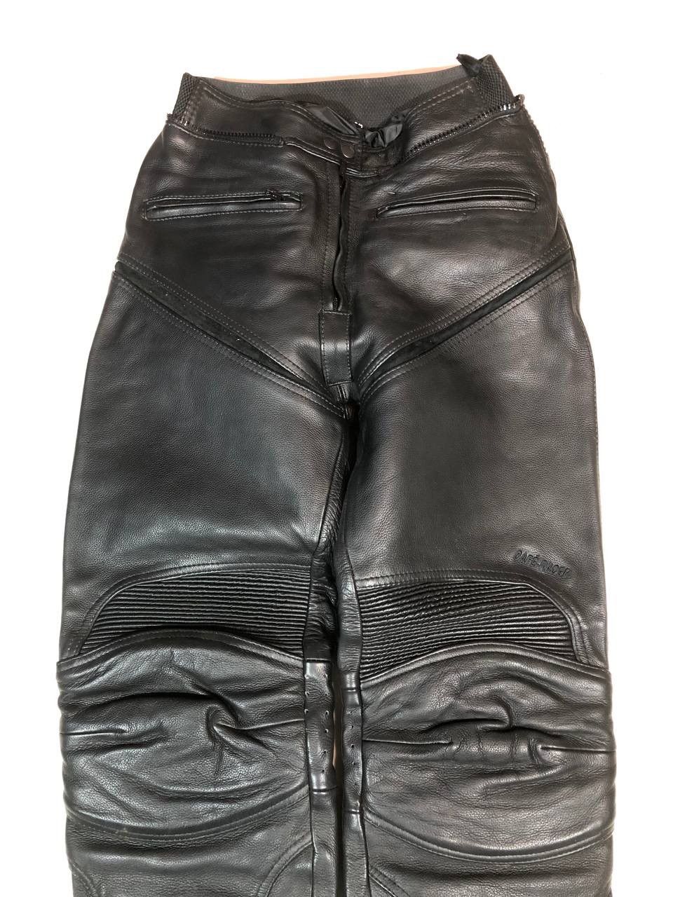 Vintage Cafe-Racer Racing Biker Leather Pants Vintage Size US 30 / EU 46 - 2 Thumbnail