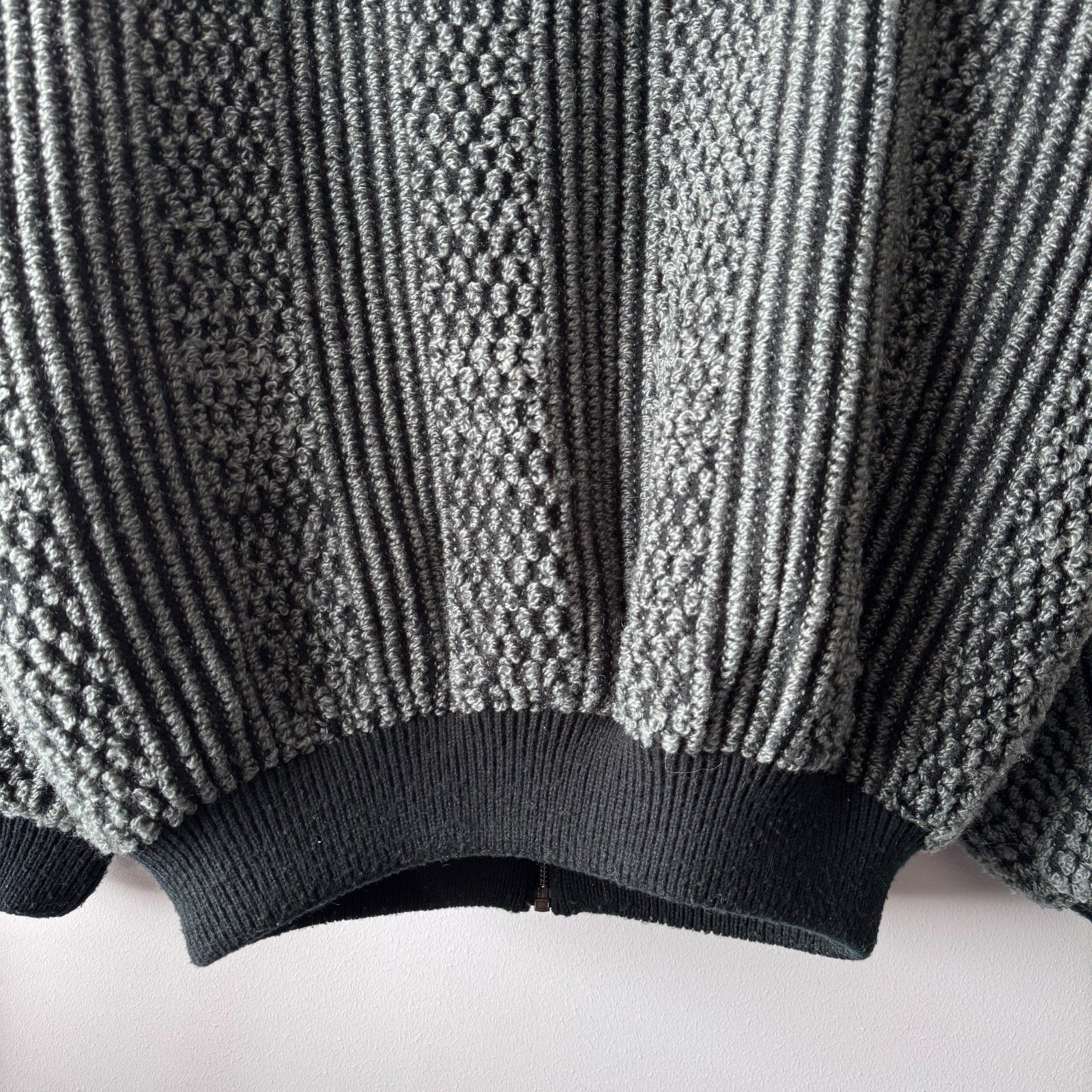 Vintage Vintage Archive Bomber Jacket Knitted Y2K Avant Garde Size US XL / EU 56 / 4 - 12 Thumbnail