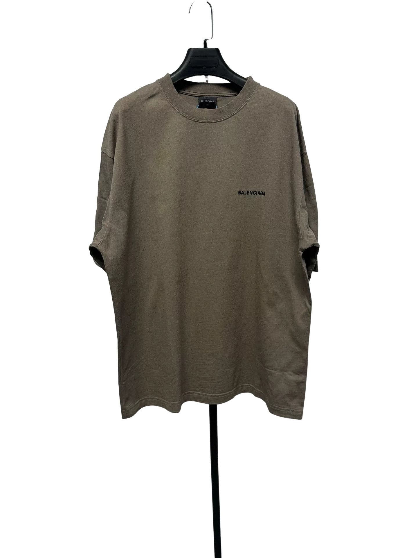 Balenciaga Balenciaga Logo Embroidered T-Shirt Green M Size US M / EU 48-50 / 2 - 1 Thumbnail