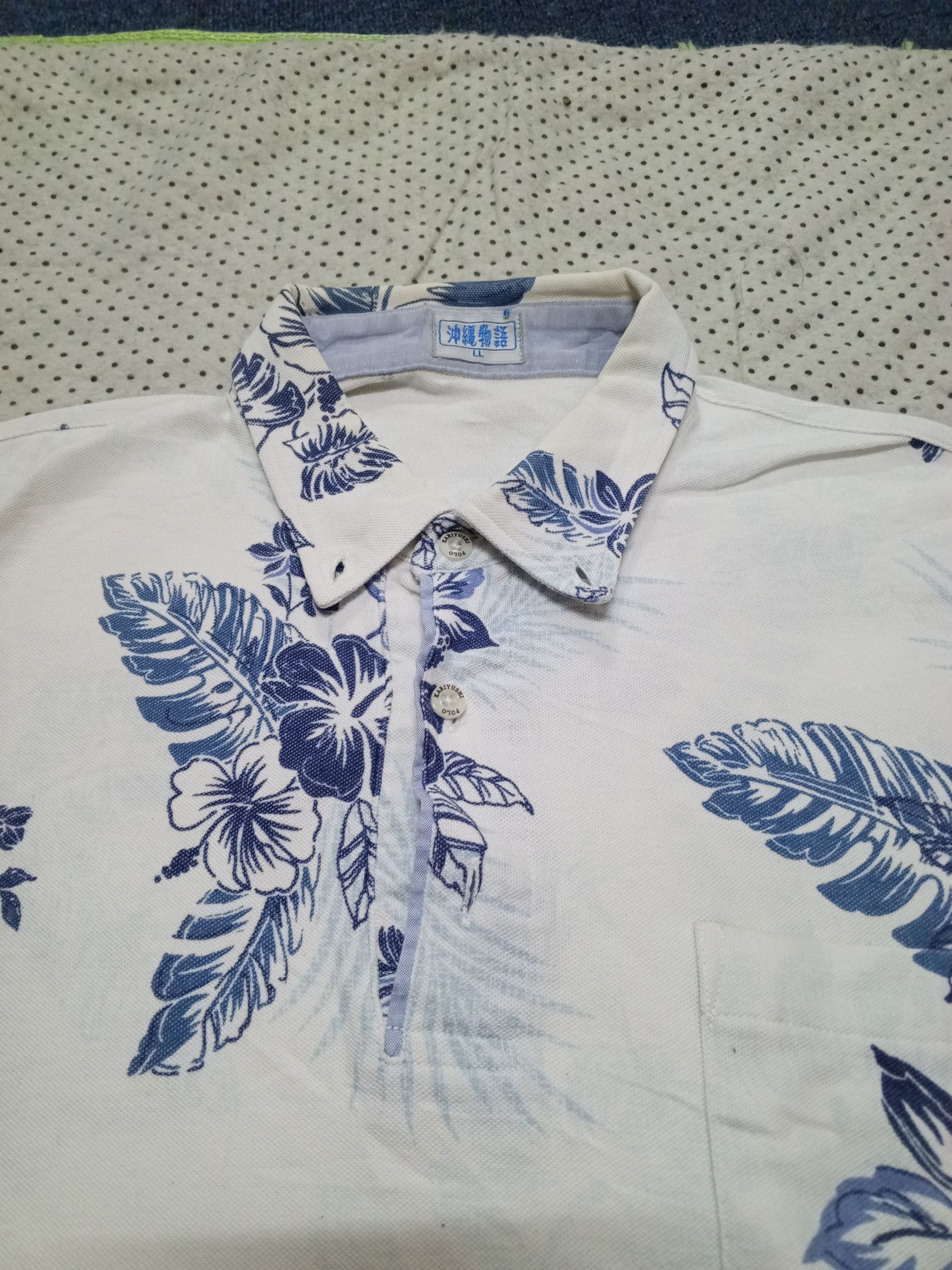 Japanese Brand × Vintage FLOWERS POLO FULLPRINT JAPAN Size US L / EU 52-54 / 3 - 5 Thumbnail