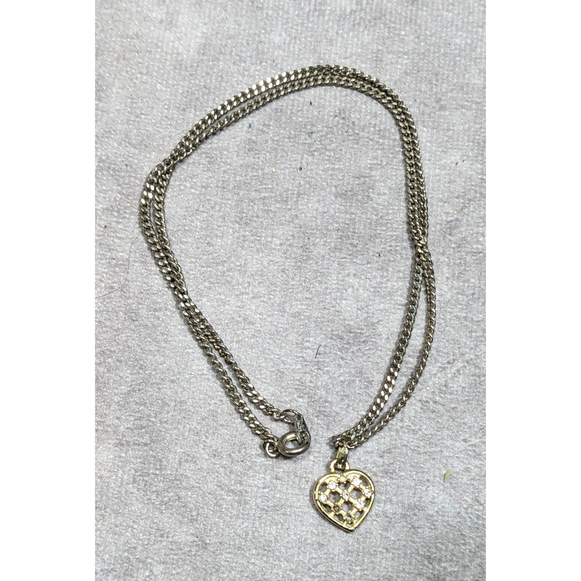 Other Minimalist Coquette Lattice Heart Pendant Necklace Gold Tone Size ONE SIZE - 6 Thumbnail