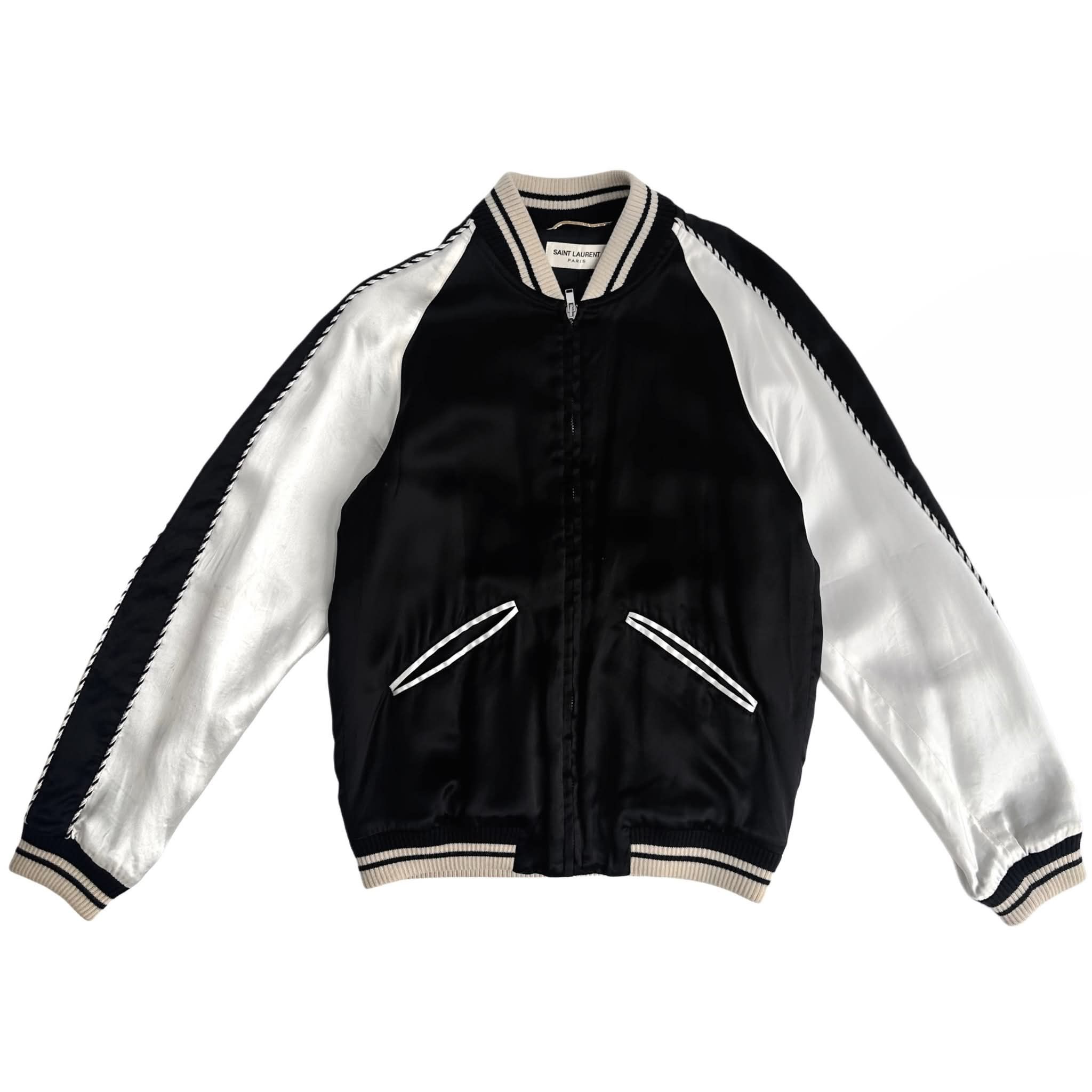 Hedi Slimane × Saint Laurent Paris HEDI SLIMANE X SAINT LAURENT BLOOD LUSTER VARSITY JACKET F38 Size S / US 4 / IT 40 - 2 Thumbnail