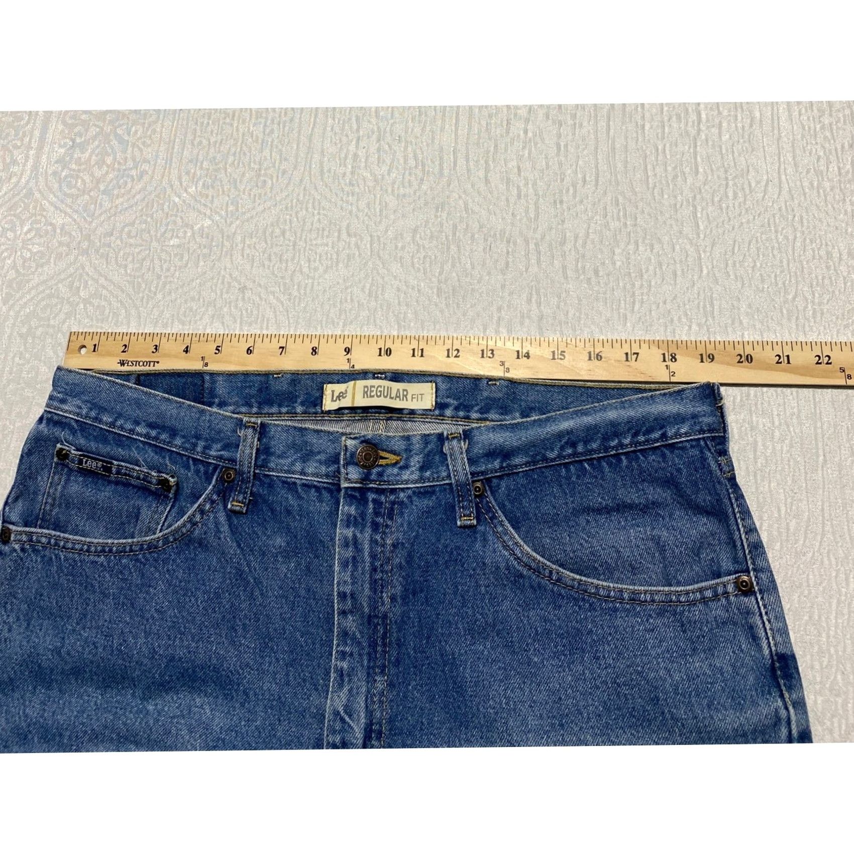 Lee Lee Regular Fit Jeans Mens Denim Pants Blue 38×30 Straight 5-Pocket Mid Rise Relaxed Fit Casual Everyday Jeans Size US 38 / EU 54 - 5 Thumbnail