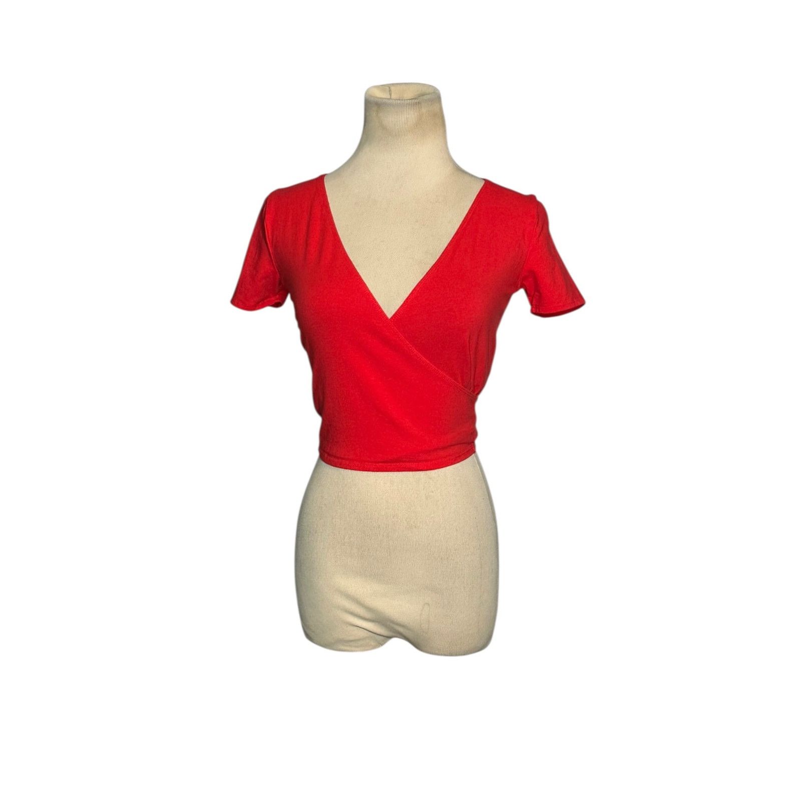 Hollister Hollister red short sleeves wrap top size XS Size XS / US 0-2 / IT 36-38 - 10 Thumbnail