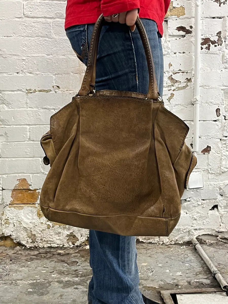 Dolce & Gabbana 2000s Dolce & Gabbana Brown Leather Handle Bag Size ONE SIZE - 2 Thumbnail