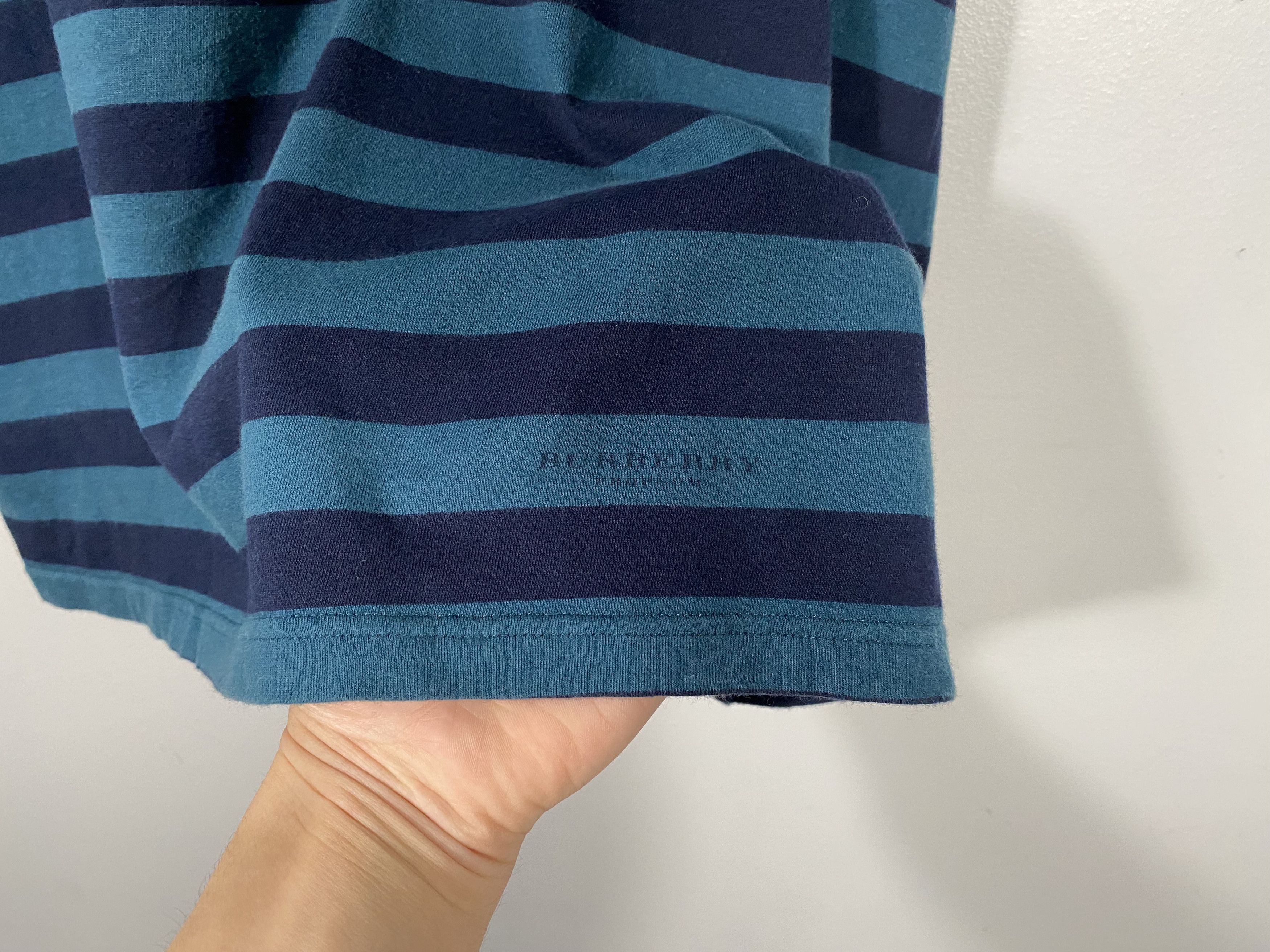 Burberry Prorsum Burberry Prorsum Short Sleeve Striped Pocket Tee Size US L / EU 52-54 / 3 - 5 Thumbnail