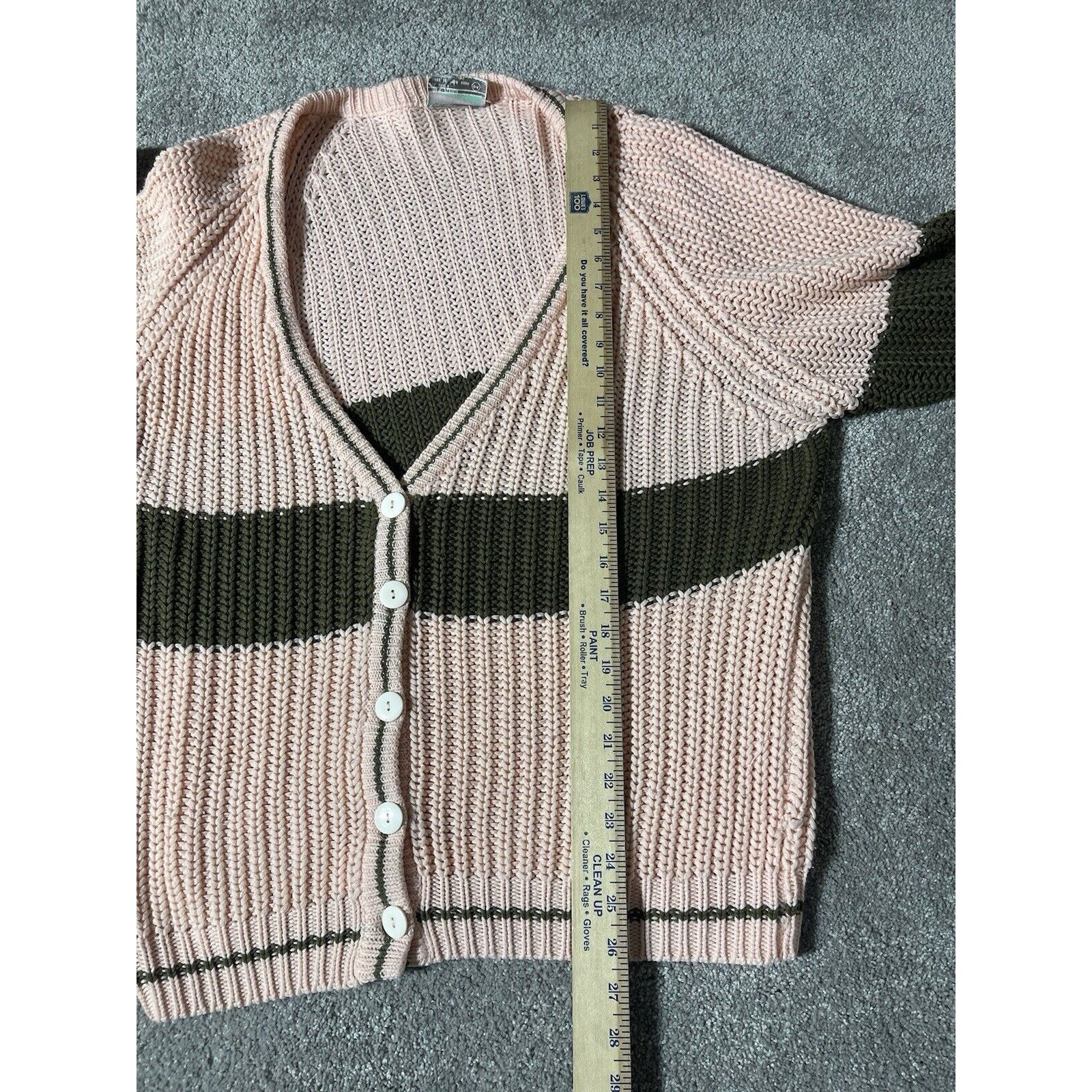 Other Deb Chunky Knit Cardigan Sweater M Peach Preppy Vintage 80s Size M / US 6-8 / IT 42-44 - 4 Thumbnail