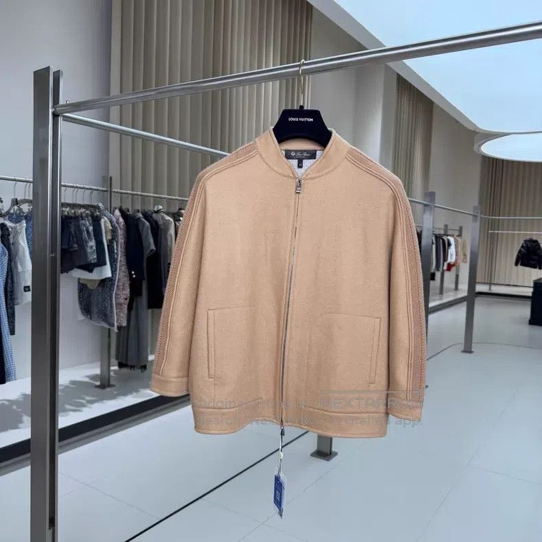 Loro Piana Loro Piana Khaki Raglan Sleeve Cashmere Zipper Jacket Size XS / US 0-2 / IT 36-38 - 1 Thumbnail