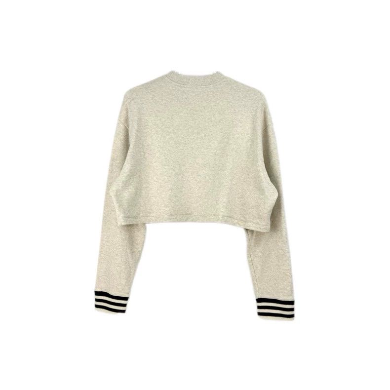 Prada Prada Beige gray embroidered logo short sweatshirt 2502-Nex Size US L / EU 52-54 / 3 - 2 Thumbnail