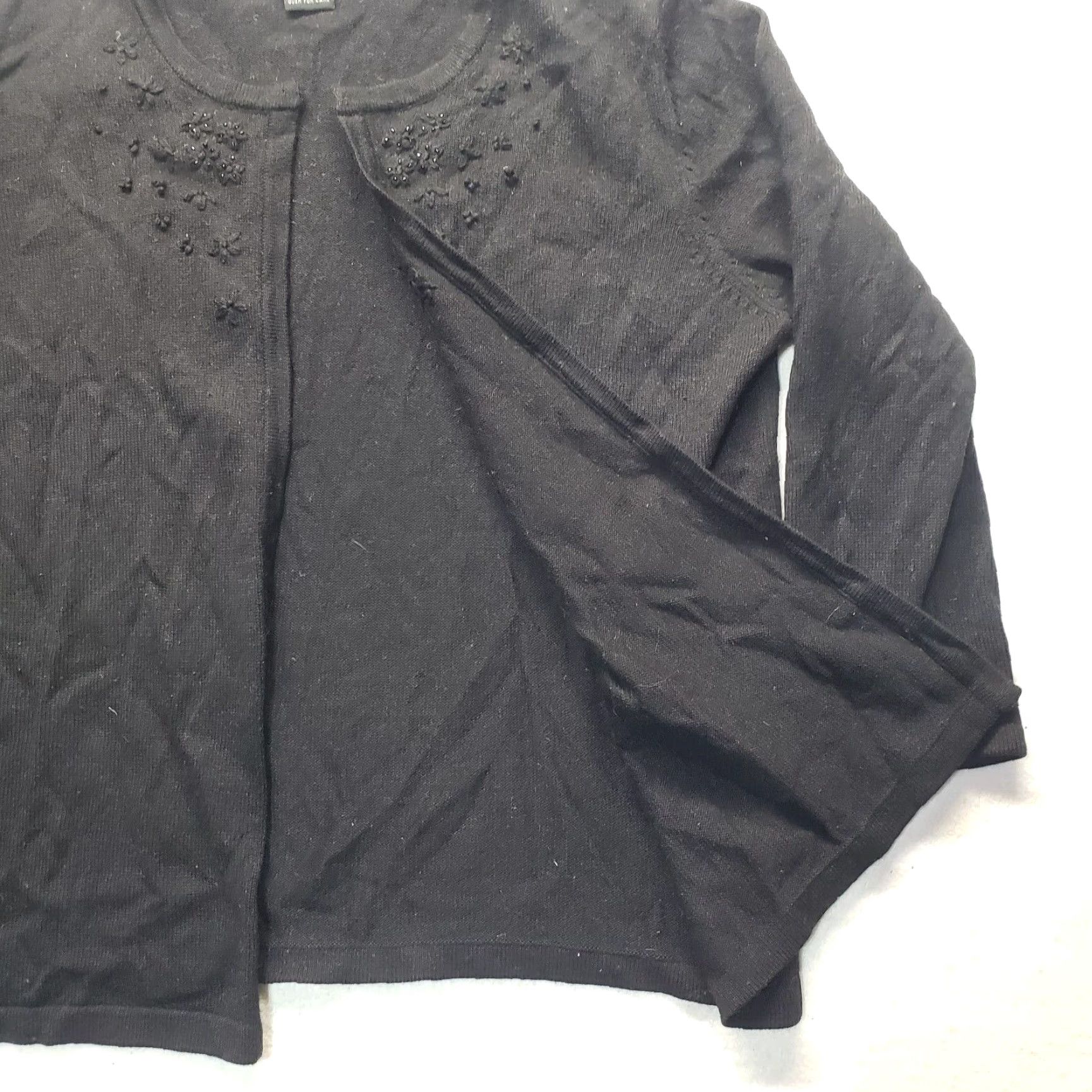 Vintage Vintage The Limited Black Silk Cashmere Blend Button-Up Cardigan Women's Large Fall Winter Size M / US 6-8 / IT 42-44 - 5 Thumbnail