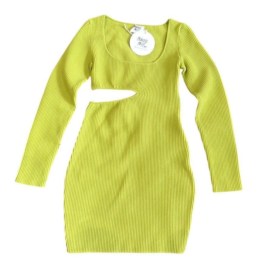 PRINCESS POLLY Princess Polly Giana Long Sleeve Mini Dress in Green, M/L Size L / US 10 / IT 46 - 3 Thumbnail