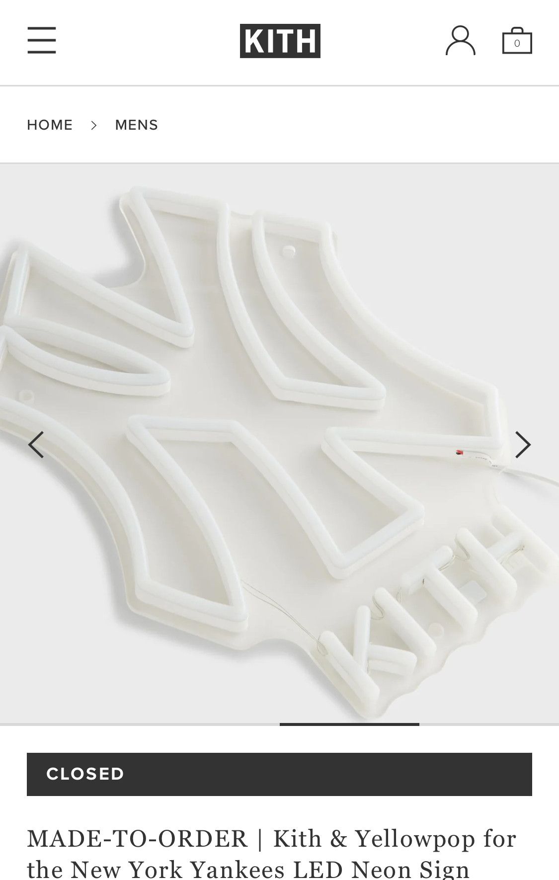 Kith Kith x New York Yankees LED Neon Sign (SOLD OUT) Size ONE SIZE - 2 Thumbnail