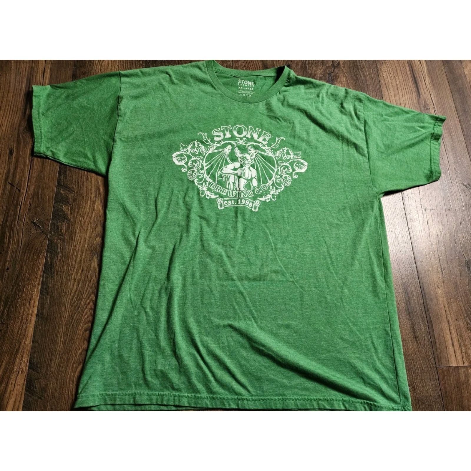 CO Stone Brewing Company Gargoyle Beer Graphic Tee Mens 2XL Green Short Sleeve Size US XXL / EU 58 / 5 - 2 Thumbnail