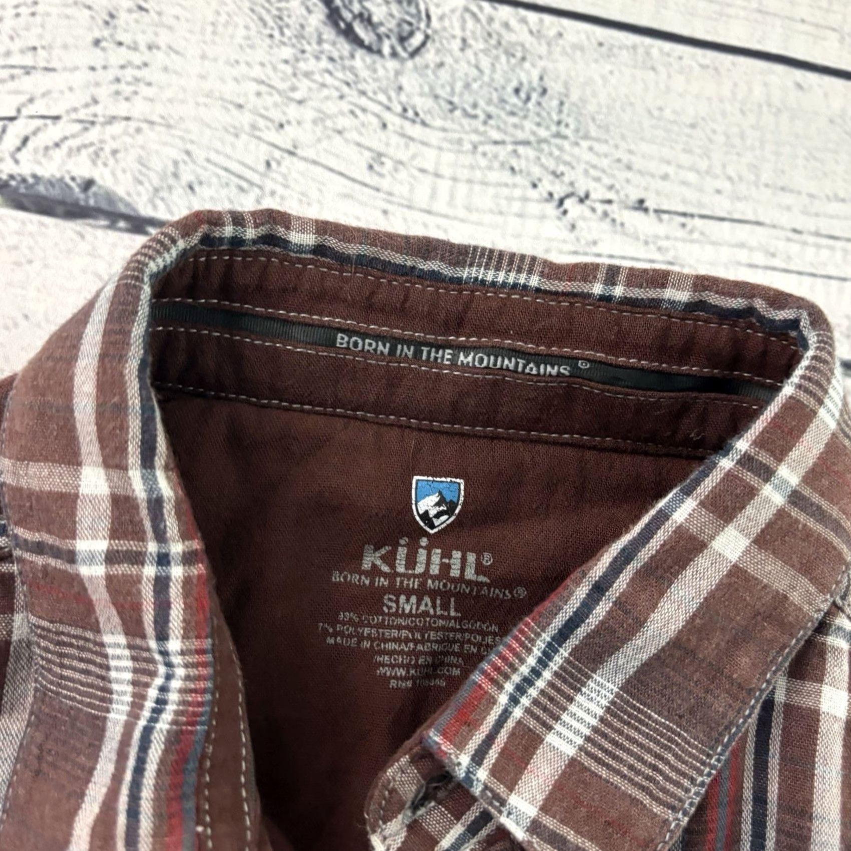 Vintage Kuhl Shirt Plaid Flannel Button-Up Brown Mens S Size US S / EU 44-46 / 1 - 2 Thumbnail