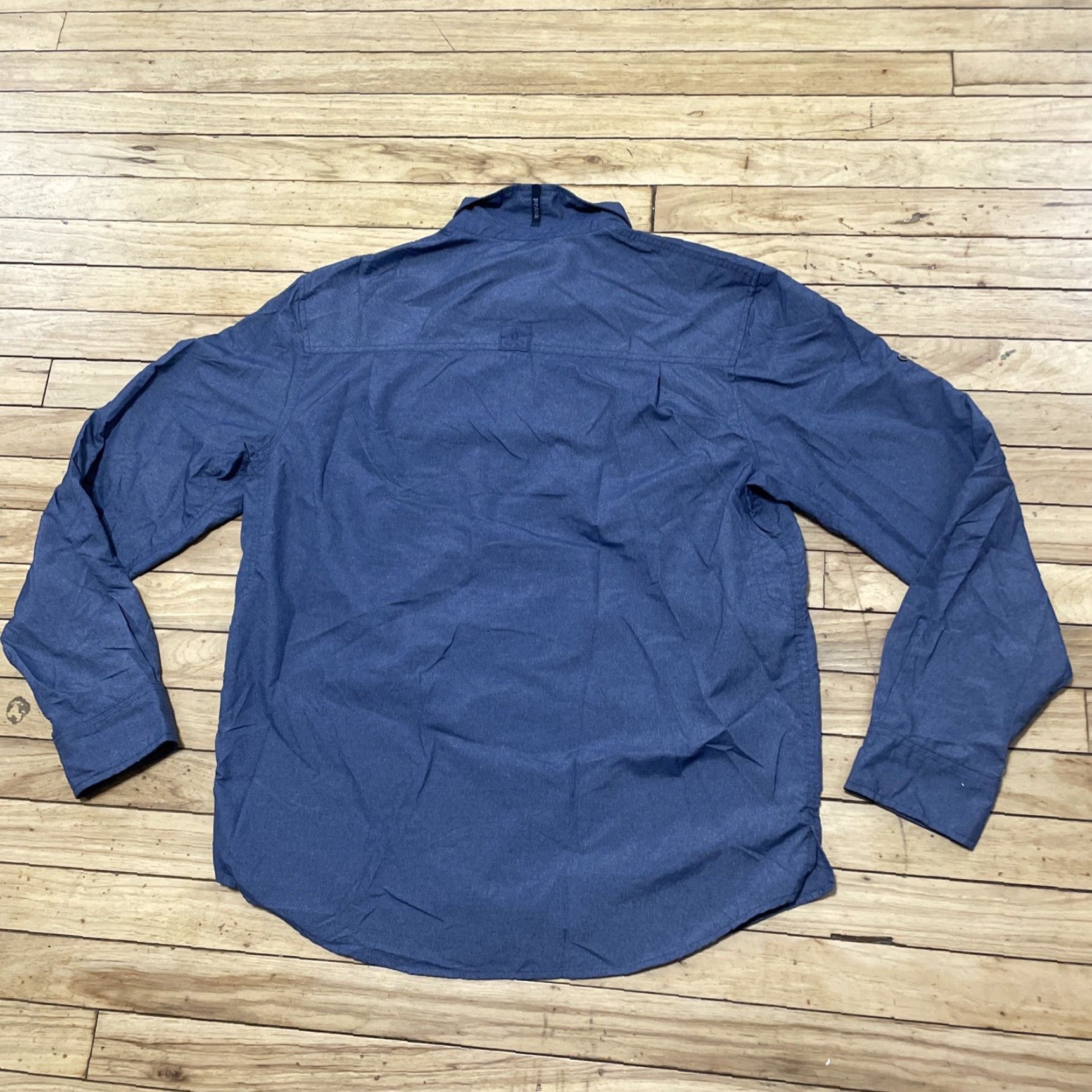 Prana PRANA Hiking Shirt Men L Blue Roll Sleeve Outdoor Hike Active Performance Men Size US L / EU 52-54 / 3 - 2 Thumbnail