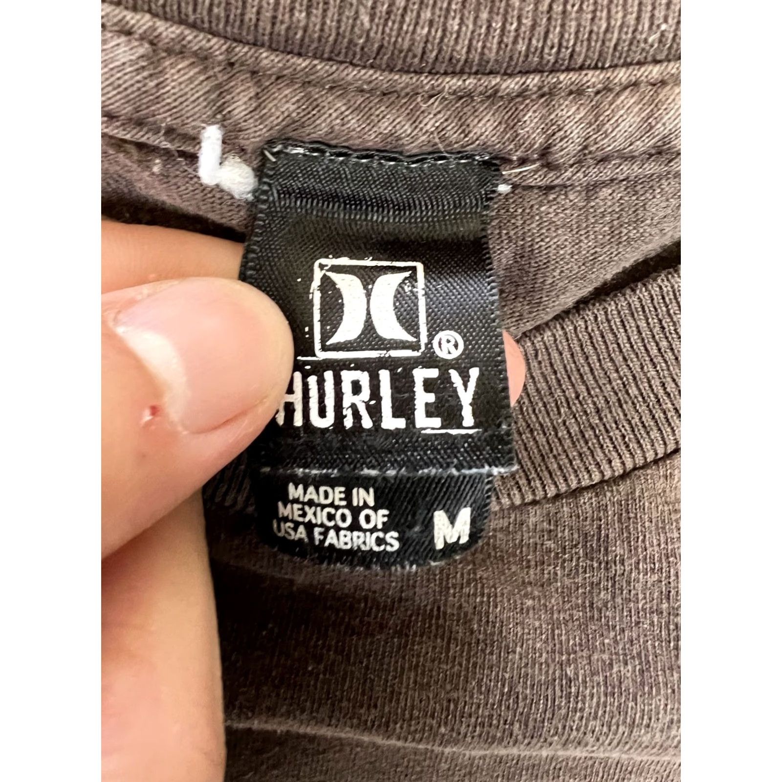 Hurley VINTAGE Hurley T-Shirt Brown 80s/90s Gothic Grunge Logo Crew Neck Short Sleeve Mens XL Size US XL / EU 56 / 4 - 5 Thumbnail