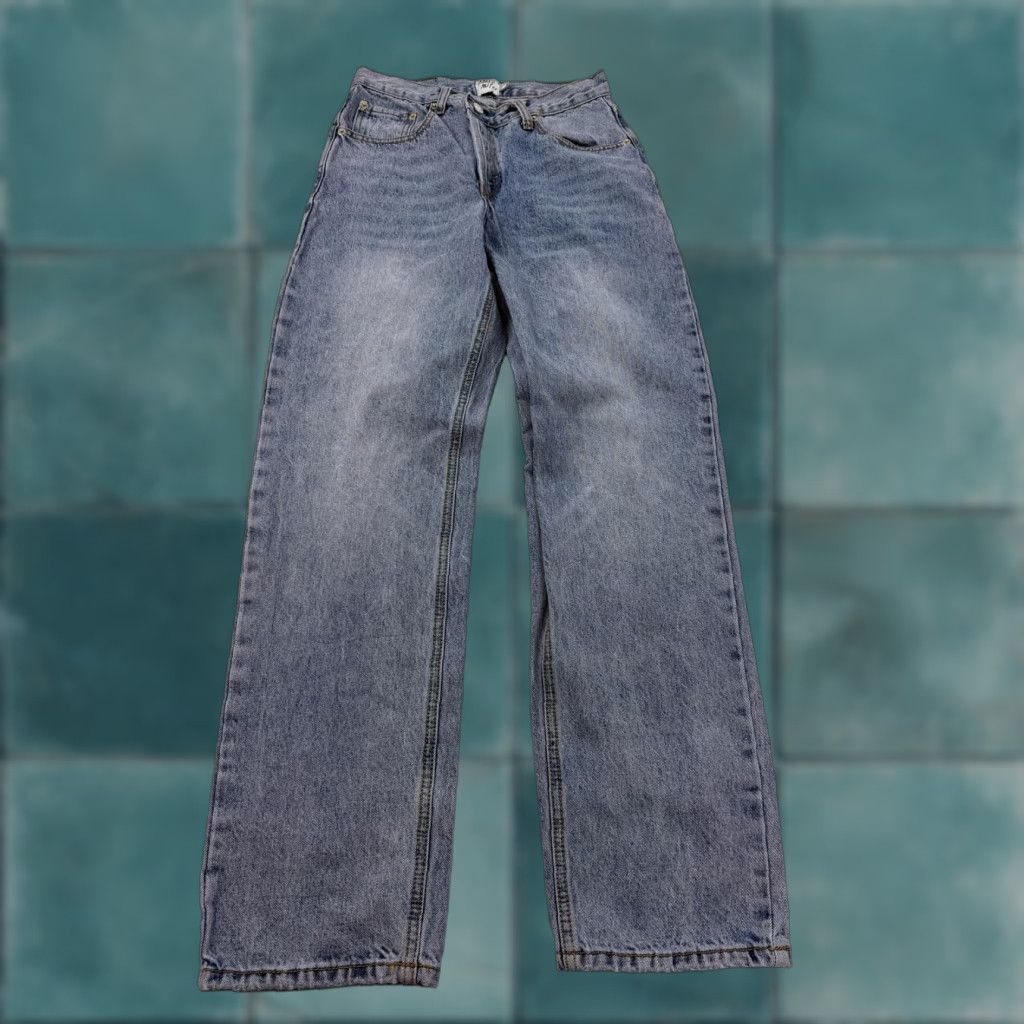PRINCESS POLLY Princess Polly Jeans Womens 2 Light Wash High Rise Straight Leg Denim Relaxed Size 26" / US 2 / IT 38 - 1 Thumbnail