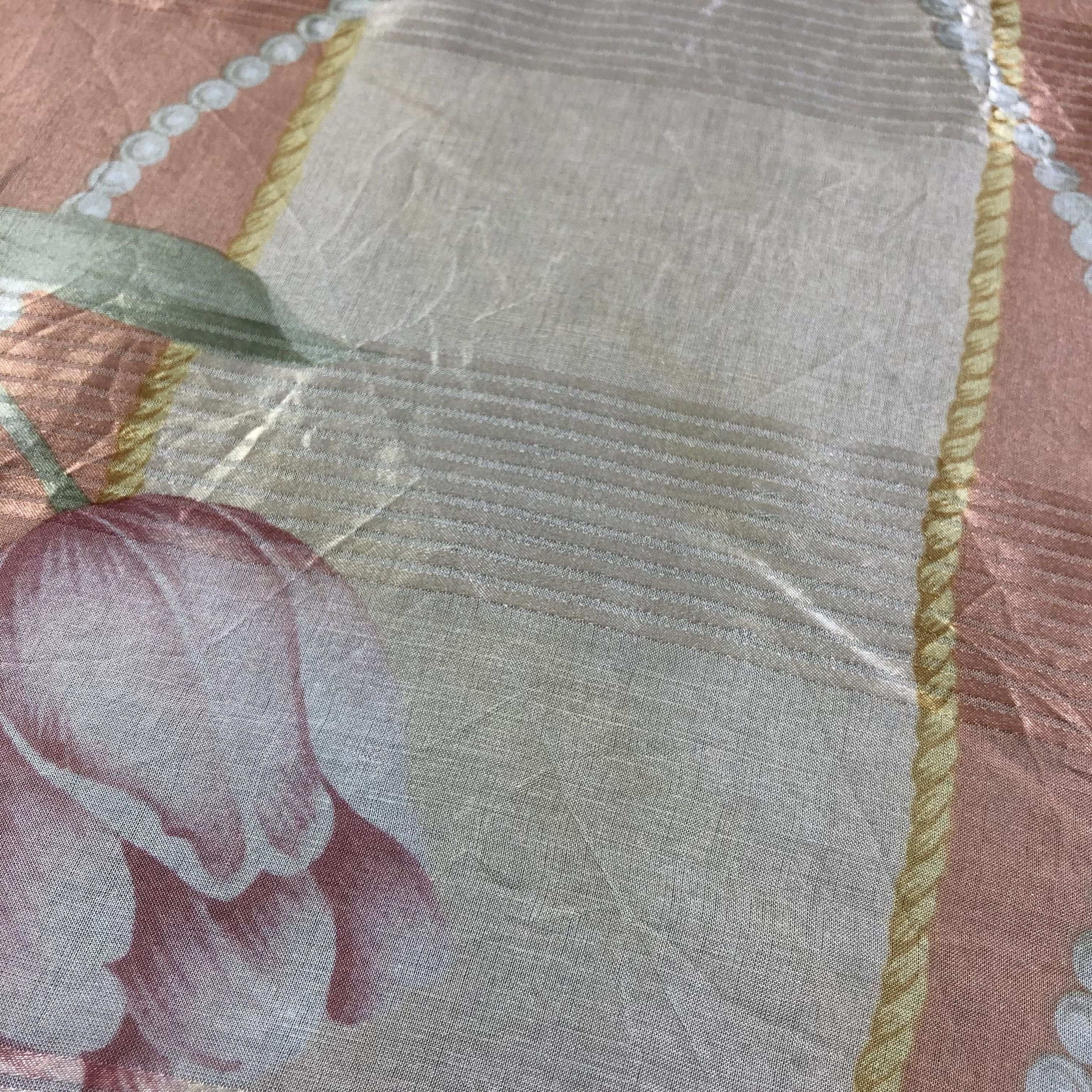 Vintage Gres Paris Floral Silk Scarf M856 Size ONE SIZE - 7 Thumbnail