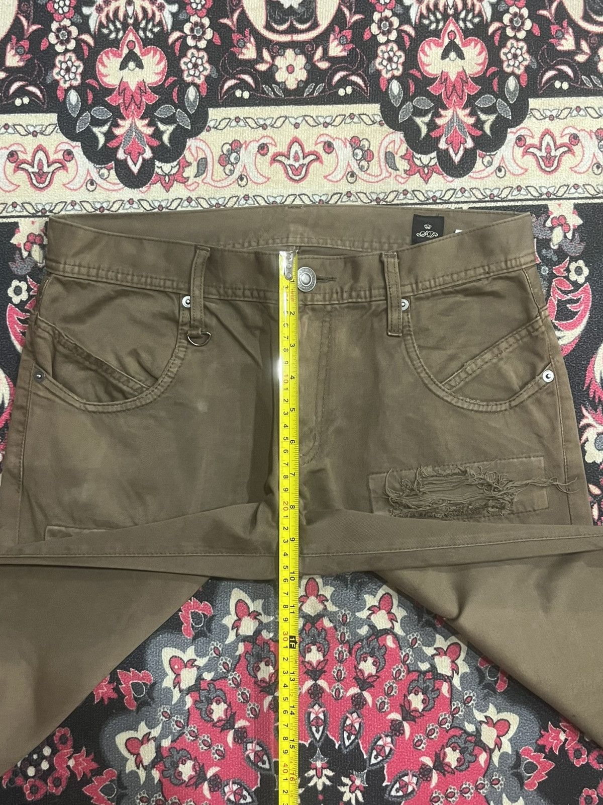 semanticdesign Vintage Japanese Semantic Design Brown Wash Distressed Pants Size US 30 / EU 46 - 12 Thumbnail