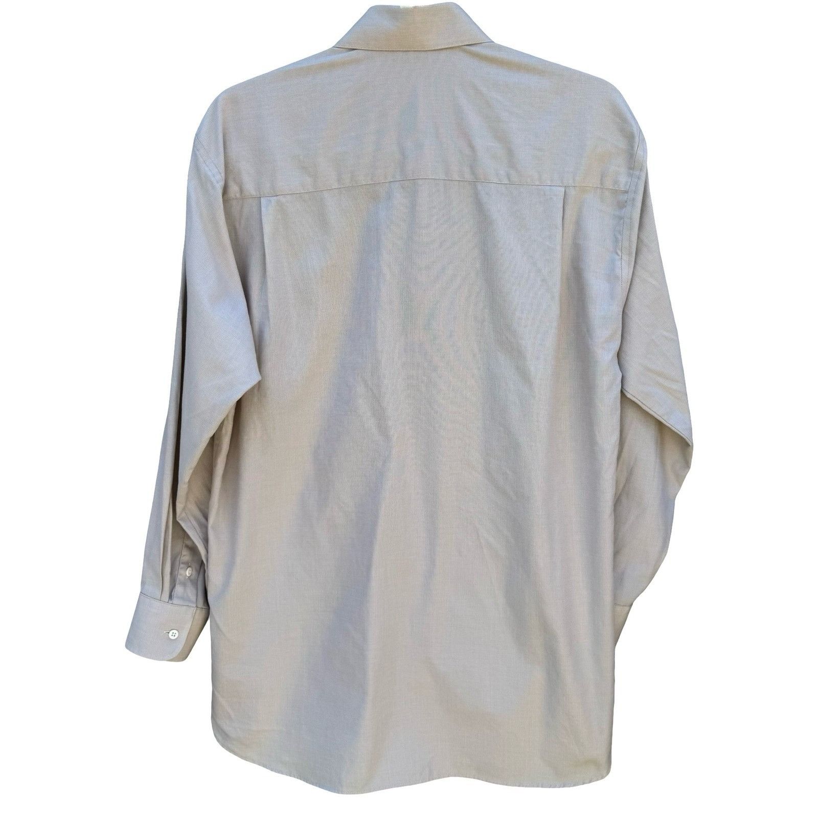 Ike Behar Ike Behar New York Mens Tan Micro Check Dress Shirt 15.5 34 Size US M / EU 48-50 / 2 - 6 Thumbnail
