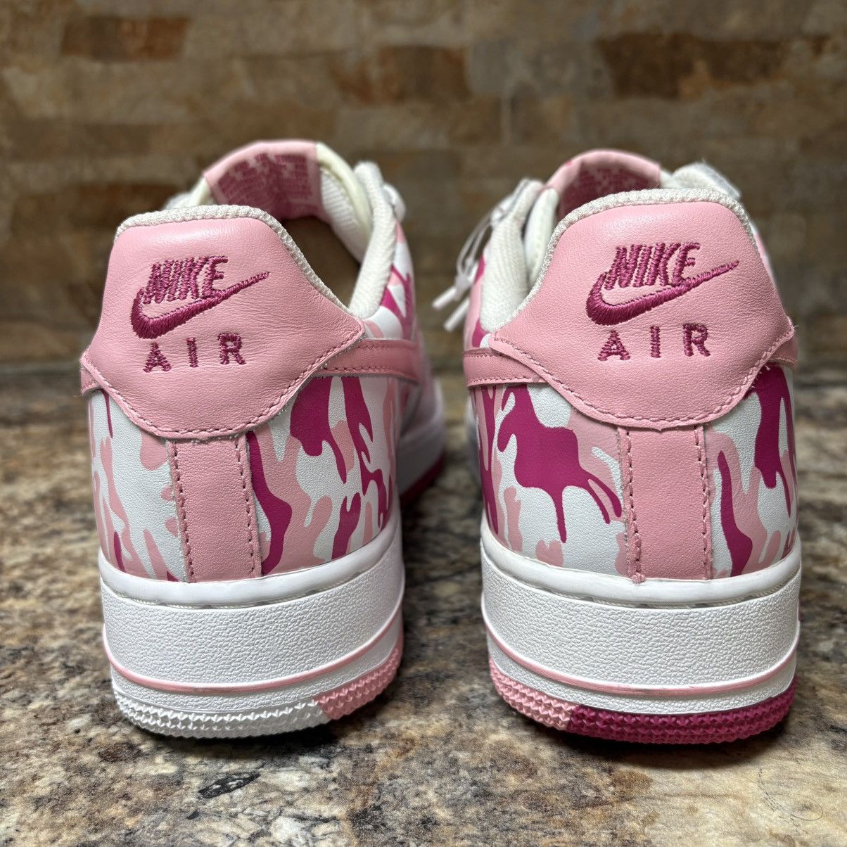 Nike Nike Air Force 1 2005 White / Pink Bright Rose Camo Size US 8.5 / EU 41-42 - 5 Thumbnail