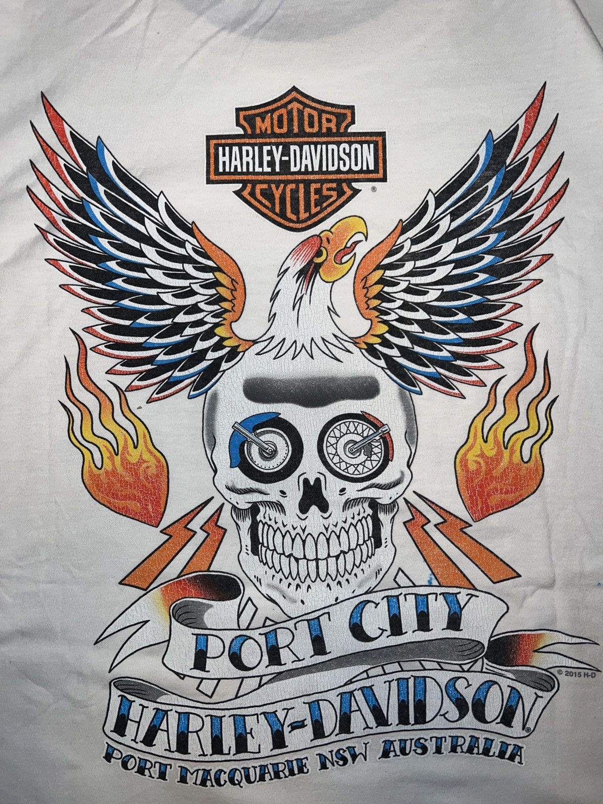 Harley Davidson Harley-Davidson Skull and Eagle Graphic T-Shirt Size US XL / EU 56 / 4 - 6 Thumbnail