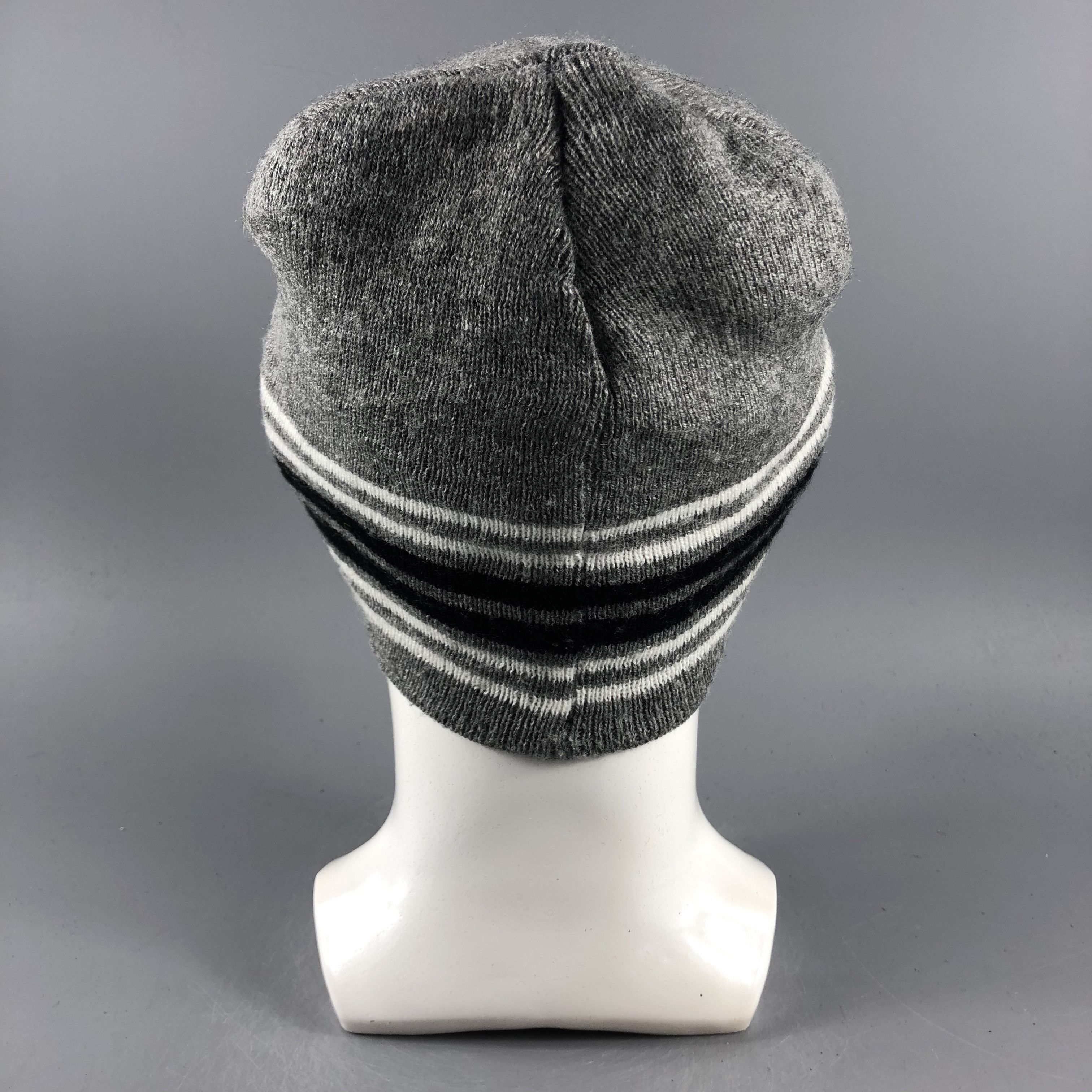 Other × Vintage Unknown Stripe Minimalist Beanie Snow Hat Snow Cap -D067 Size ONE SIZE - 2 Thumbnail