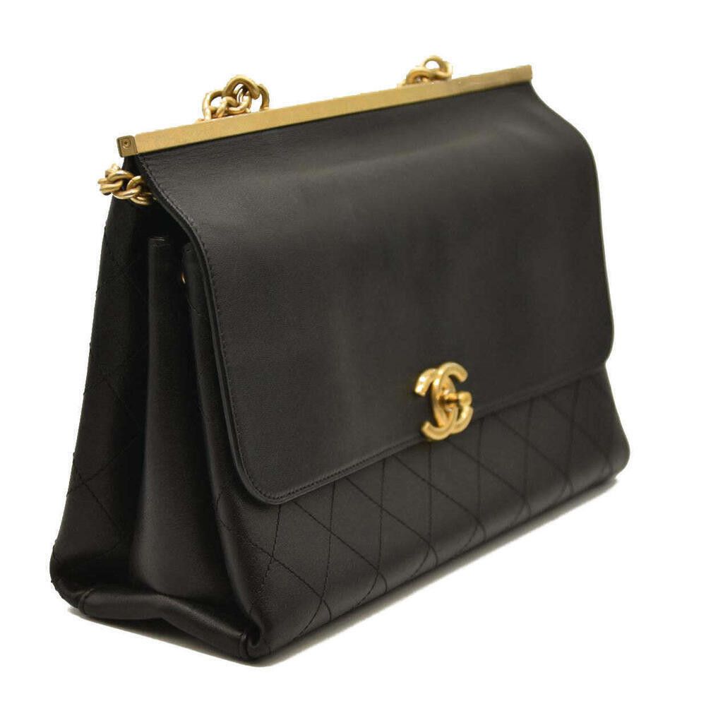 Chanel CHANEL Lambskin Stitched Coco Luxe Medium Flap Black Size ONE SIZE - 2 Thumbnail