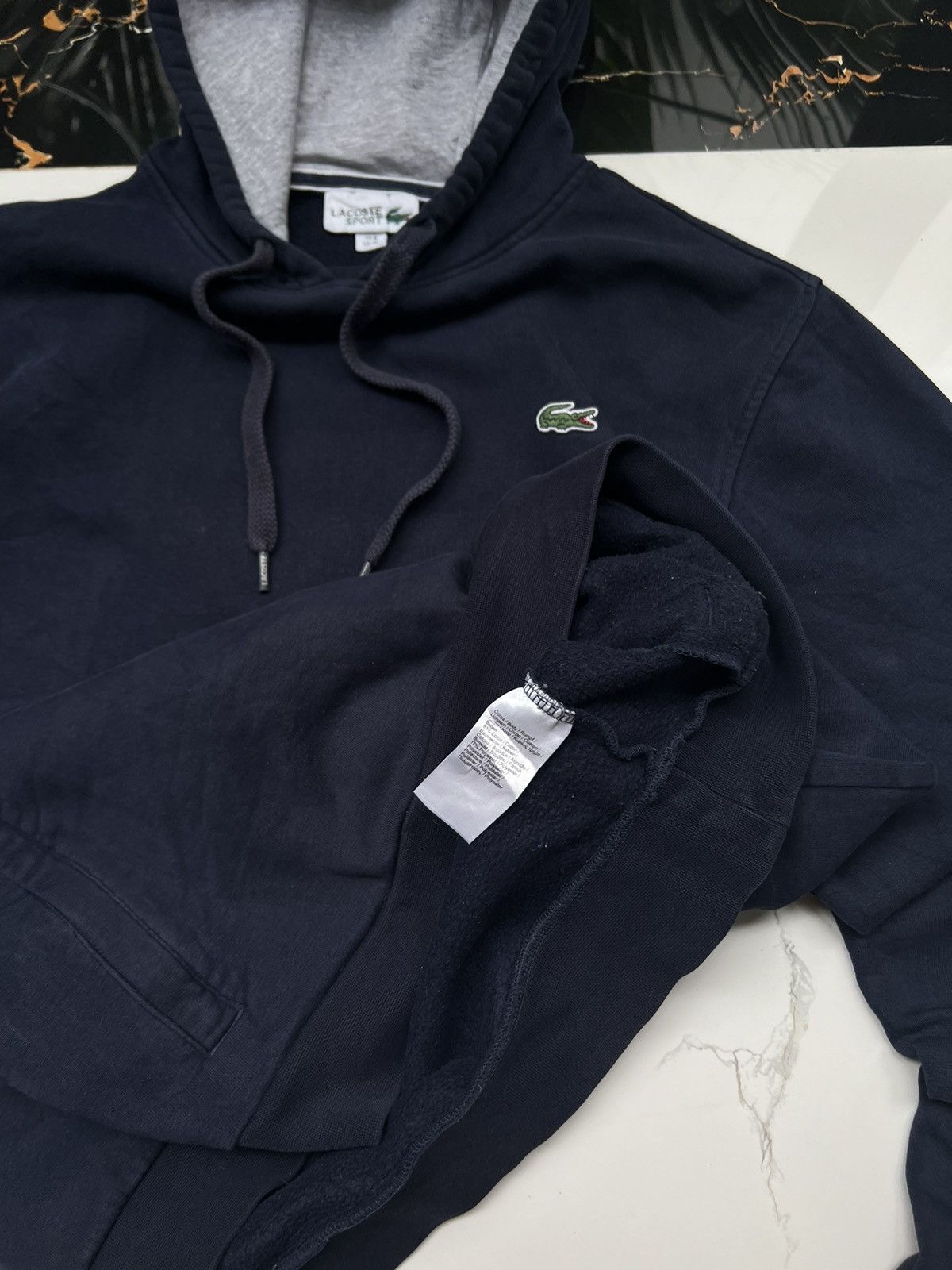 Lacoste × Vintage 90’s LACOSTE SMALL LOGO Y2K HOODIE BASIC Size US XL / EU 56 / 4 - 5 Thumbnail
