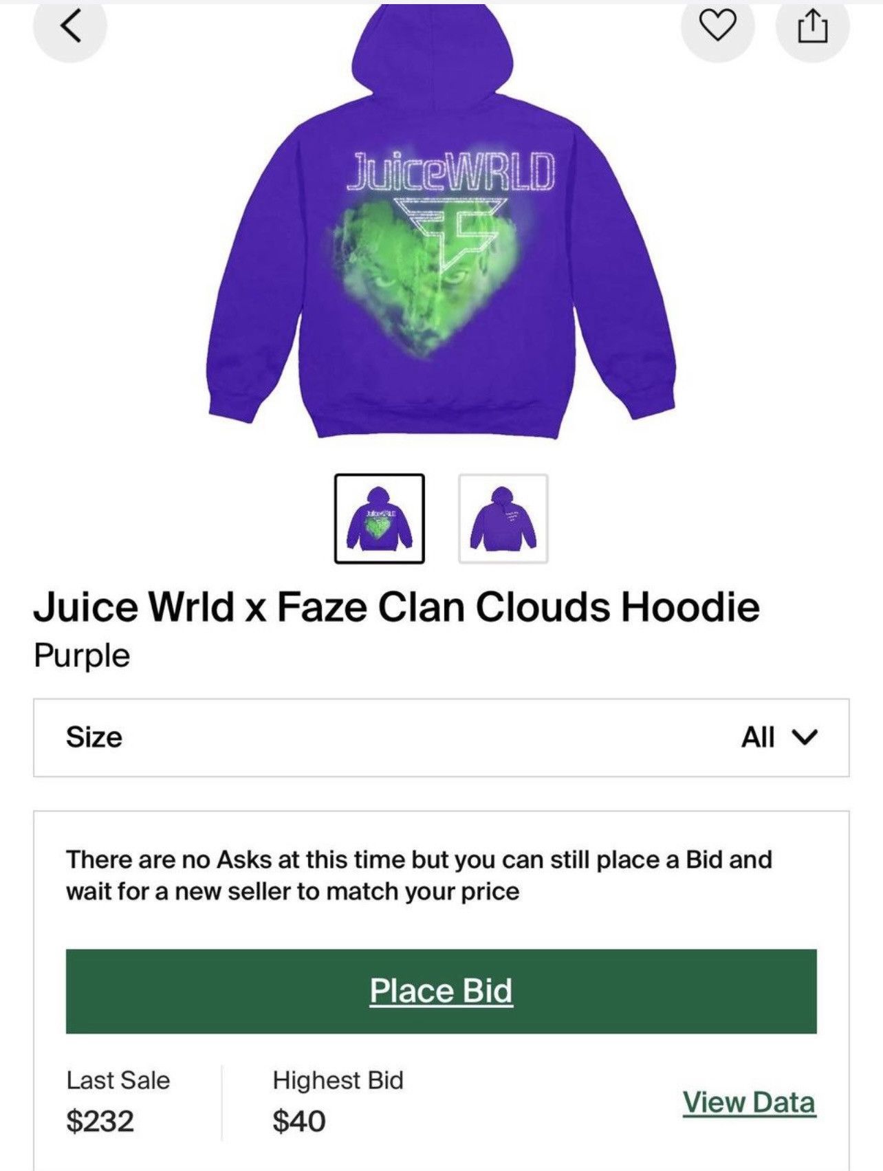 999 Club × FaZe Juice WRLD x Faze Clan Legends Never Die Hoodie Size US L / EU 52-54 / 3 - 6 Thumbnail