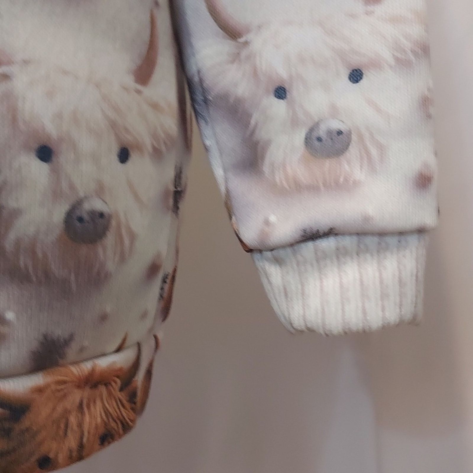 Other Knit Winter Cow Lover Beaded Yarn Animal Long Sleeve Sweater Size M / US 6-8 / IT 42-44 - 3 Thumbnail
