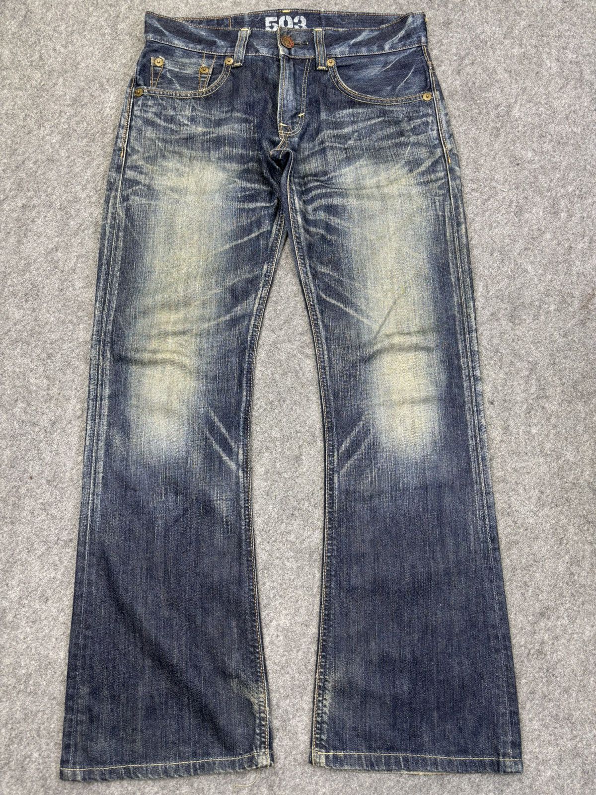 Edwin 💥Flare💥Insane Edwin 90s Style Raw Fades Flare Denim F938 Size US 32 / EU 48 - 17 Thumbnail