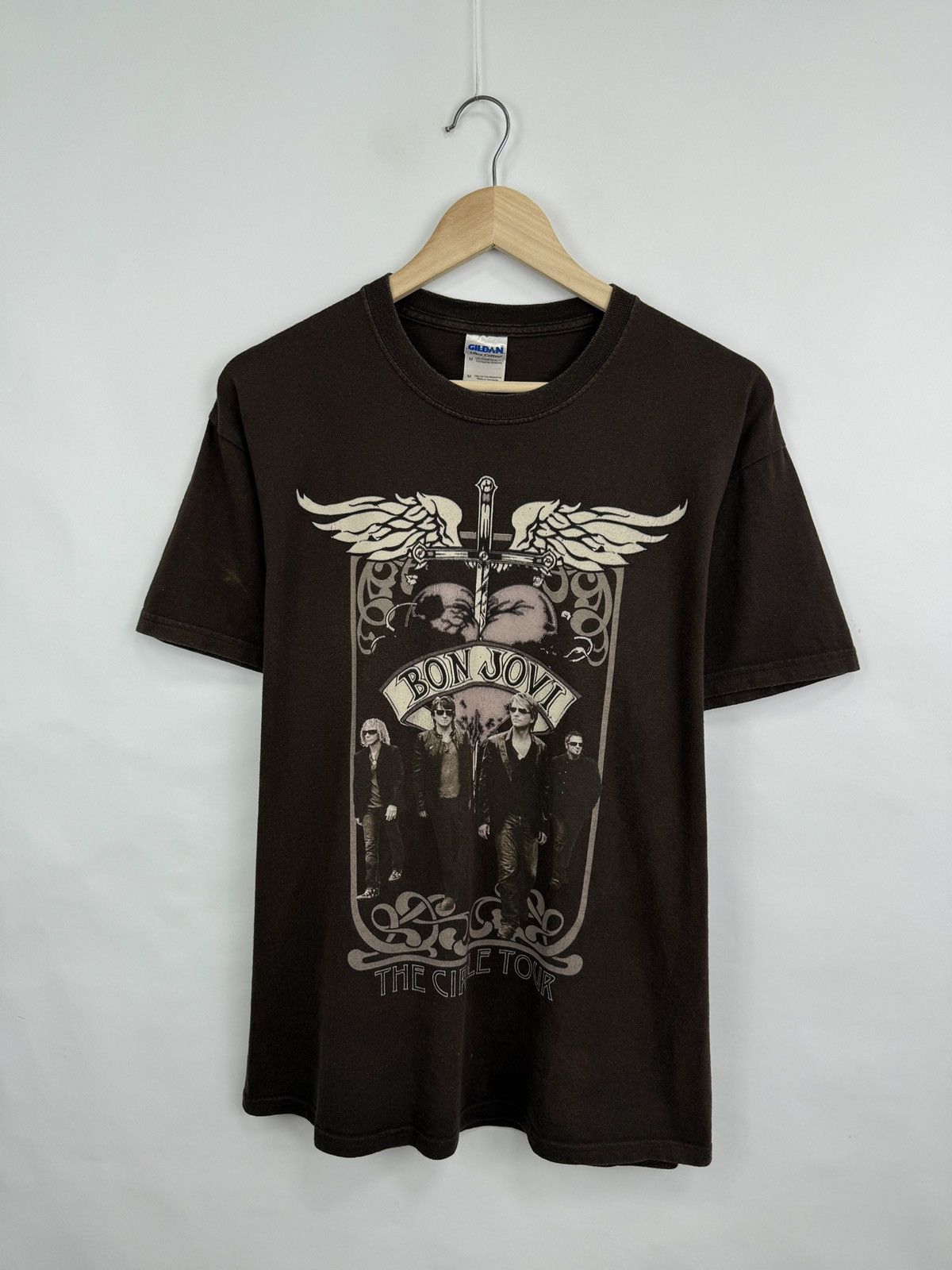 Bon Jovi 🇺🇸 Vintage 2010 Bon Jovi Rock Bend T-Shirt Rare Retro Hype Size US M / EU 48-50 / 2 - 4 Thumbnail