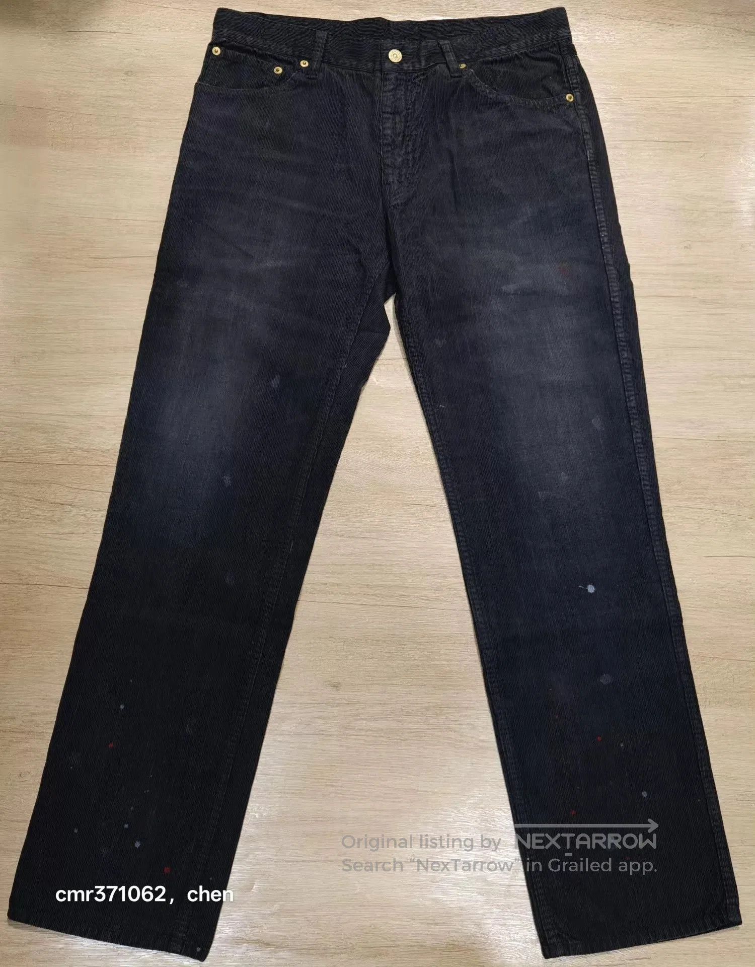 Visvim Black Denim Jeans with Paint Splatter Accents. Size US 34 / EU 50 - 1 Thumbnail