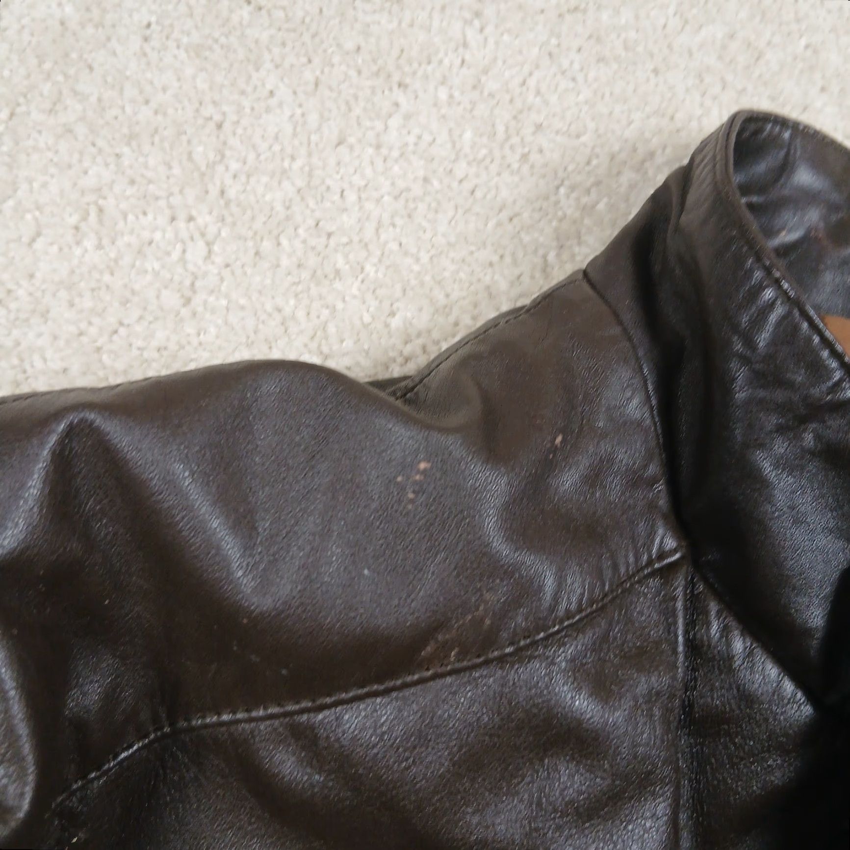 Vintage VINTAGE Montgomery Ward Leather Racer Jacket Mens 40 Brown Jacket Motorcycle 90s Classic Mens Brown Regular Leather Full Zip Band Collar Short Vintage Size US XXS / EU 40 - 6 Thumbnail
